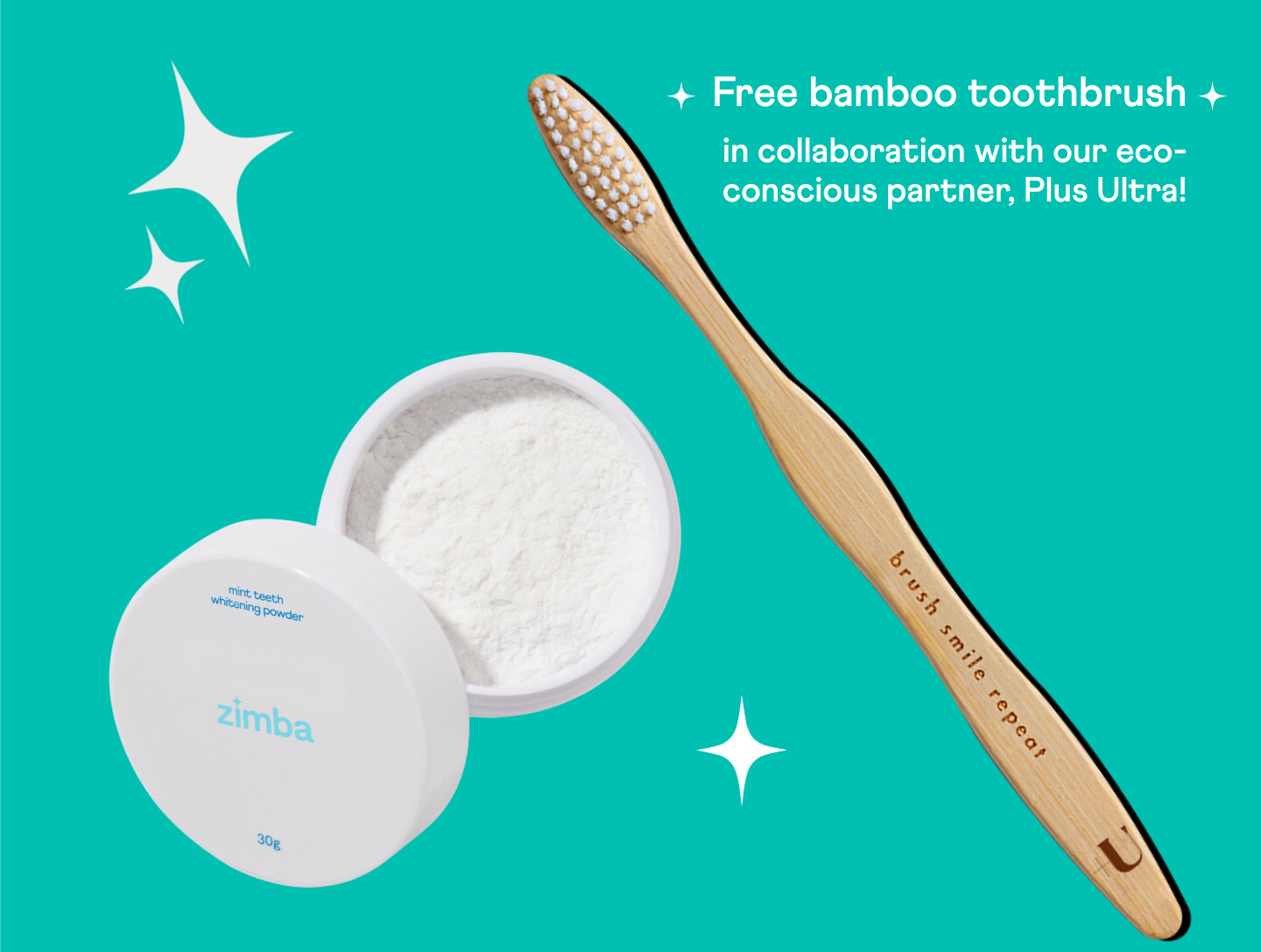 Teeth Whitening Powder + FREE Bamboo Toothbrush、mySite、gigharbornorthrealestate