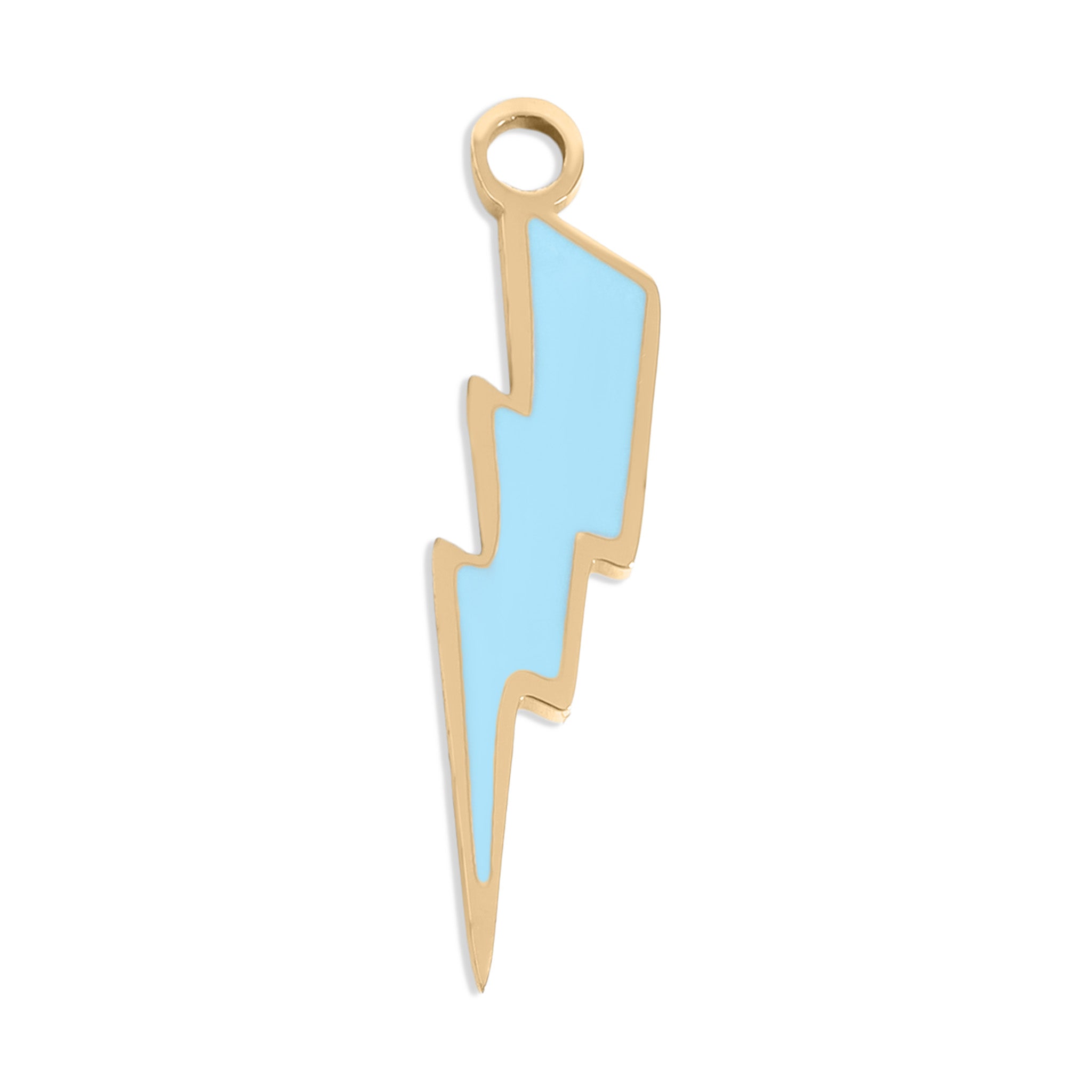 18K Gold PVD Stainless Steel Epoxy Lightning Bolt Charm / PDL0206、mySite、dreamappss