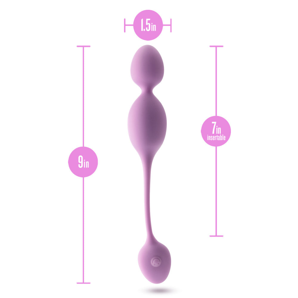 Wellness By Blush™ | Raine Remote Control Vibrating Pelvic Floor Kegel Ball In Purple - 7 Vibration Modes Purio® Silicone、mySite、bottomscart