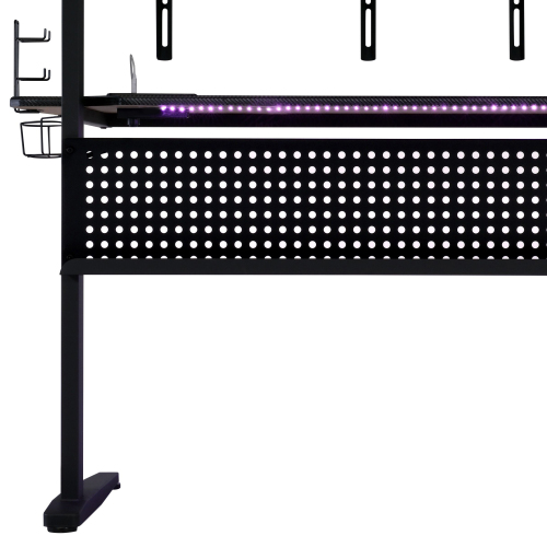 Black Gaming Desk with LED Light、、casual