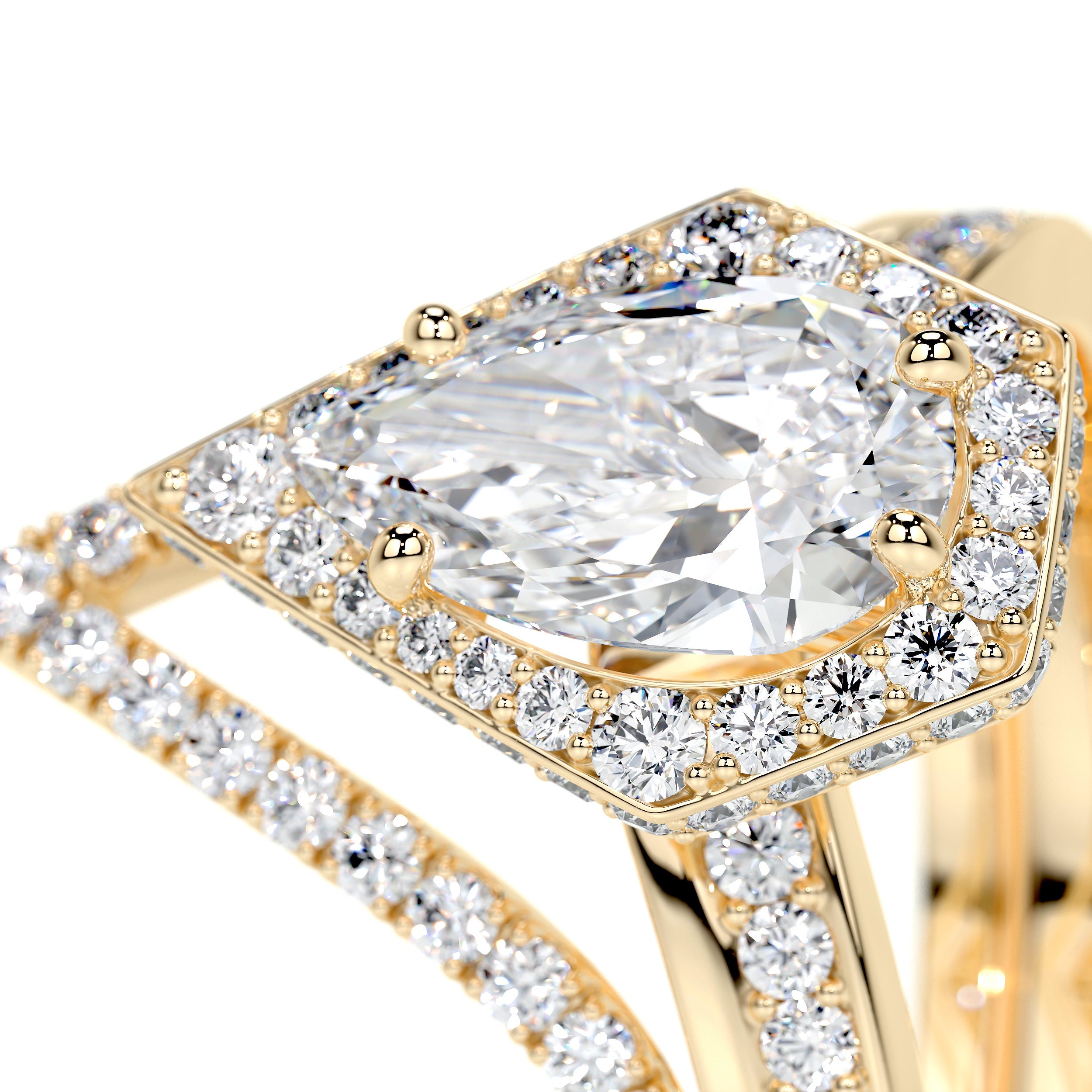 Kendall Lab Grown Diamond Bridal Set -18K Yellow Gold、mySite、hinf8tx79