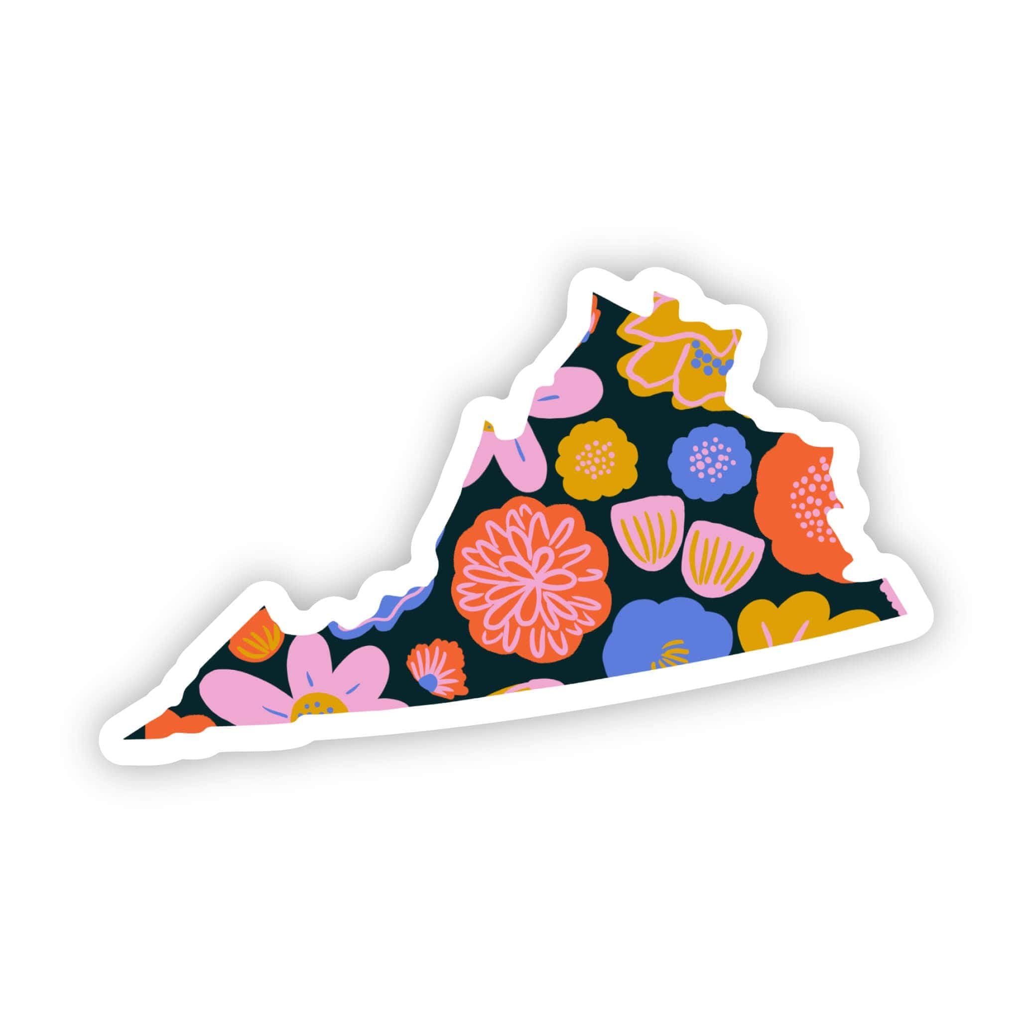 Virginia Sticker - Colorful Flower、mySite、ghnorth
