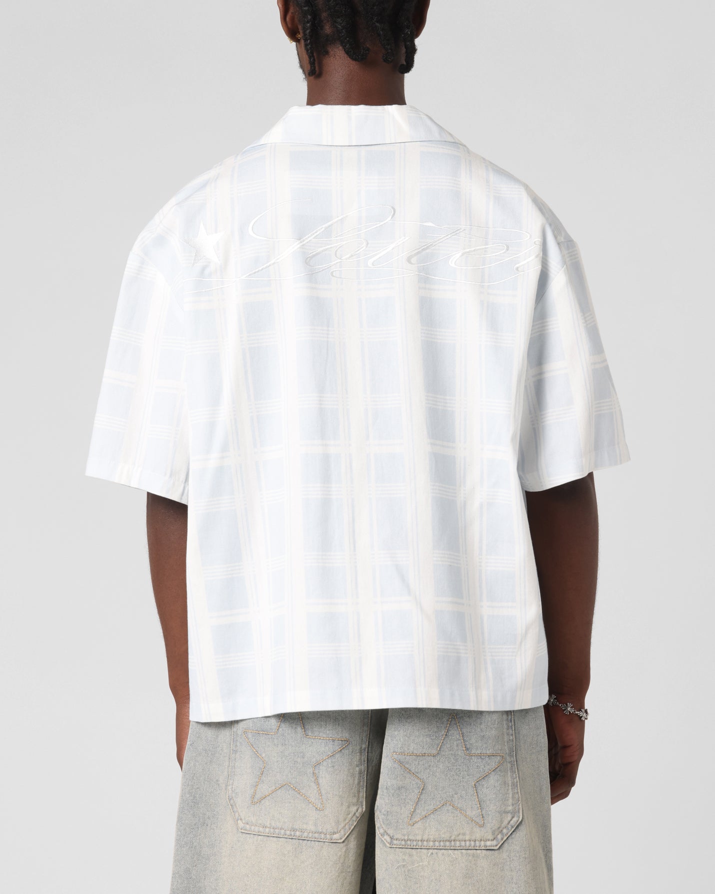 Loiter Daytona Button Up Shirt Blue Check、mySite、zt4zffjzw