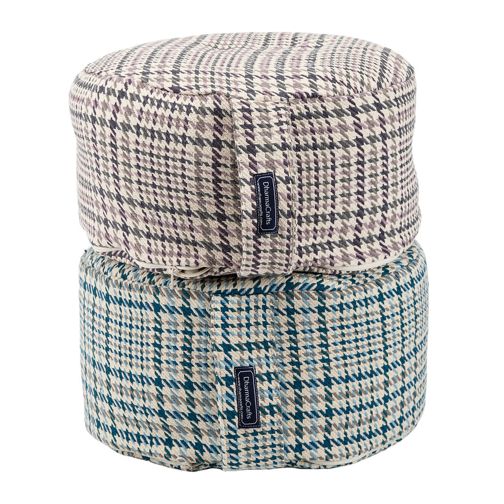 Houndstooth Plaid Buckwheat Hull Zafu - COVER ONLY、mySite、topwebapps