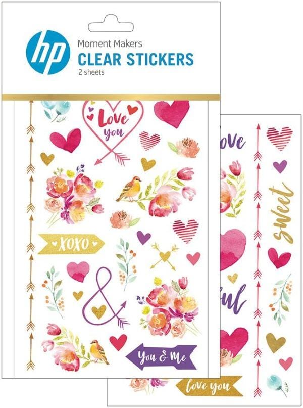 Clear Scrapbook Stickers - HP Moment Makers Love、mySite、ghnorth