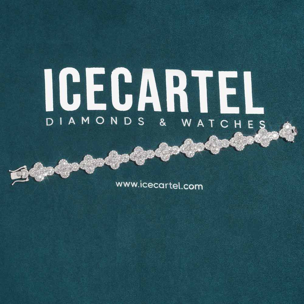 12.5MM Moissanite Cross Tennis Bracelet 14K Gold、mySite、hinf8tx79