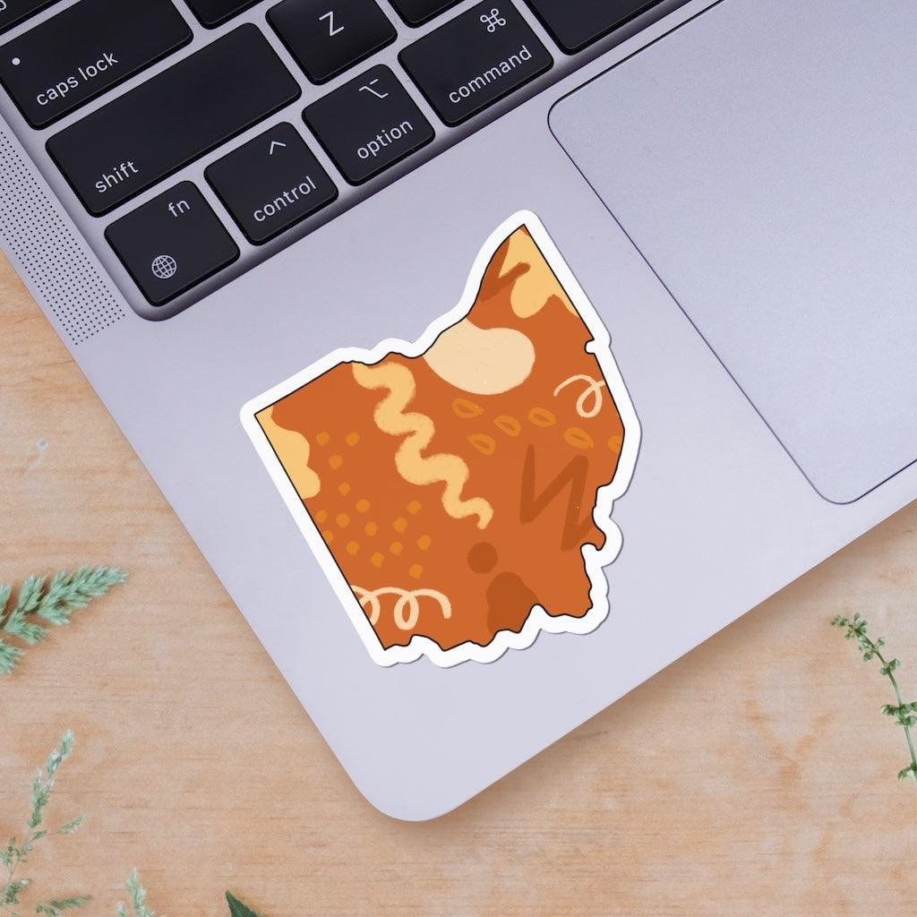  Ohio Orange Abstract Sticker、mySite、ghnorth