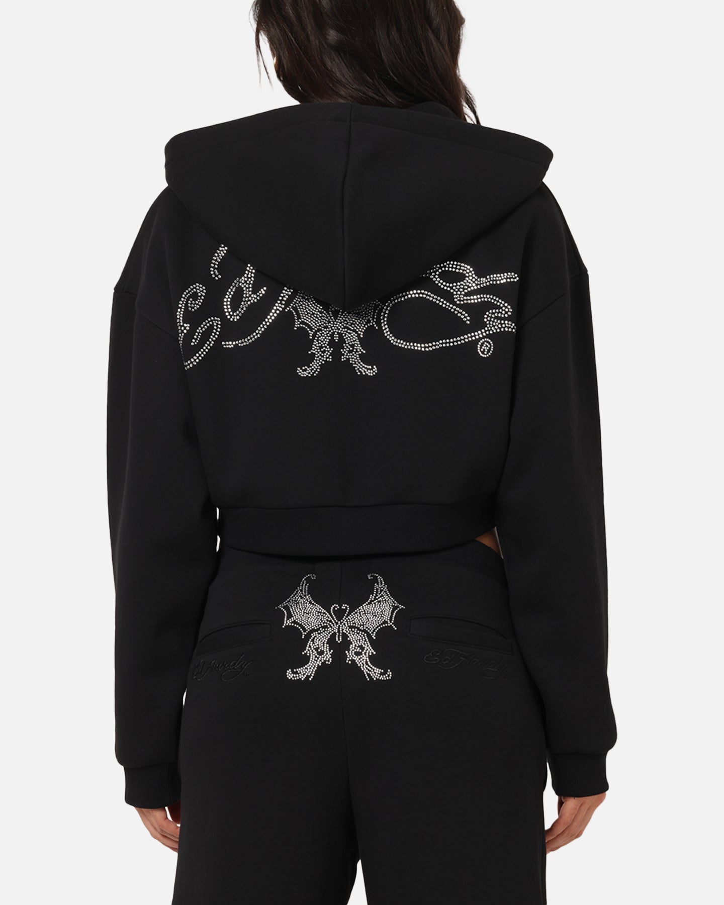 Ed Hardy Women's Butterfly Effect Hoodie Black、mySite、zt4zffjzw