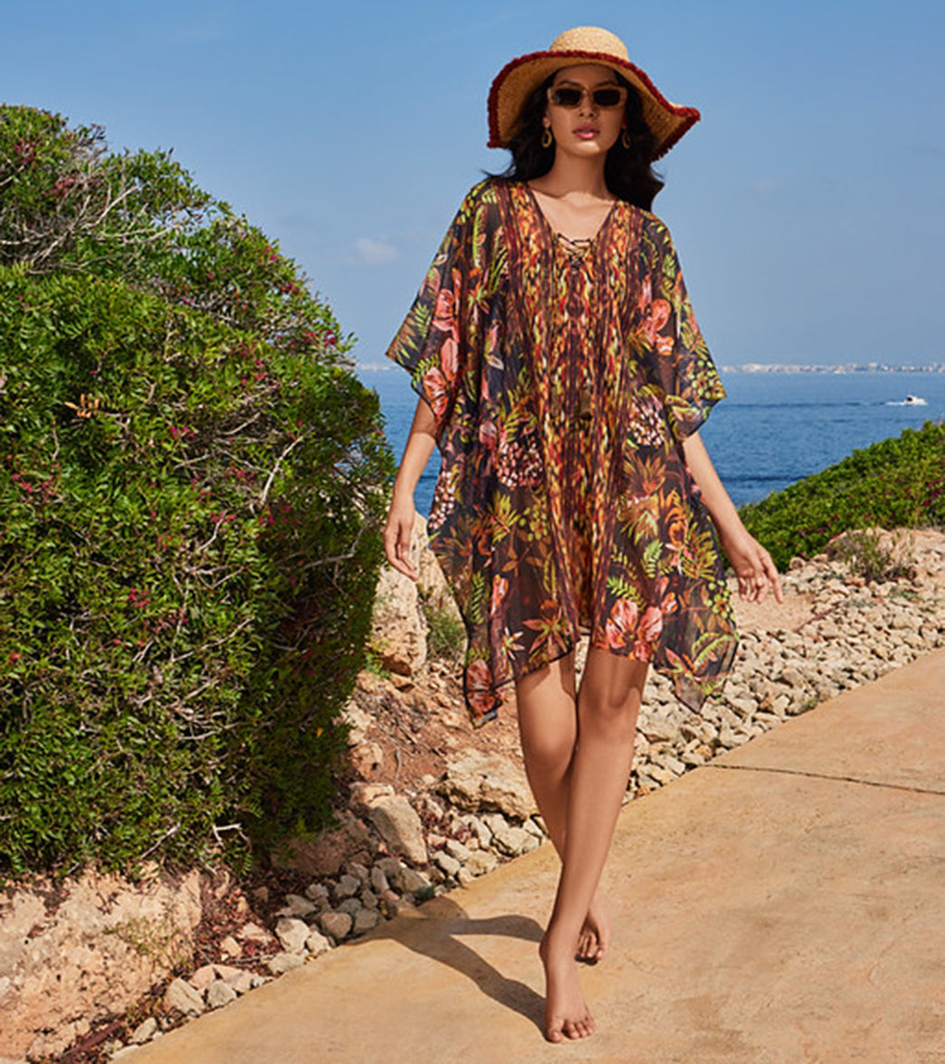 Miraclesuit Women's Botanico Caftan Cover up、mySite、noshort