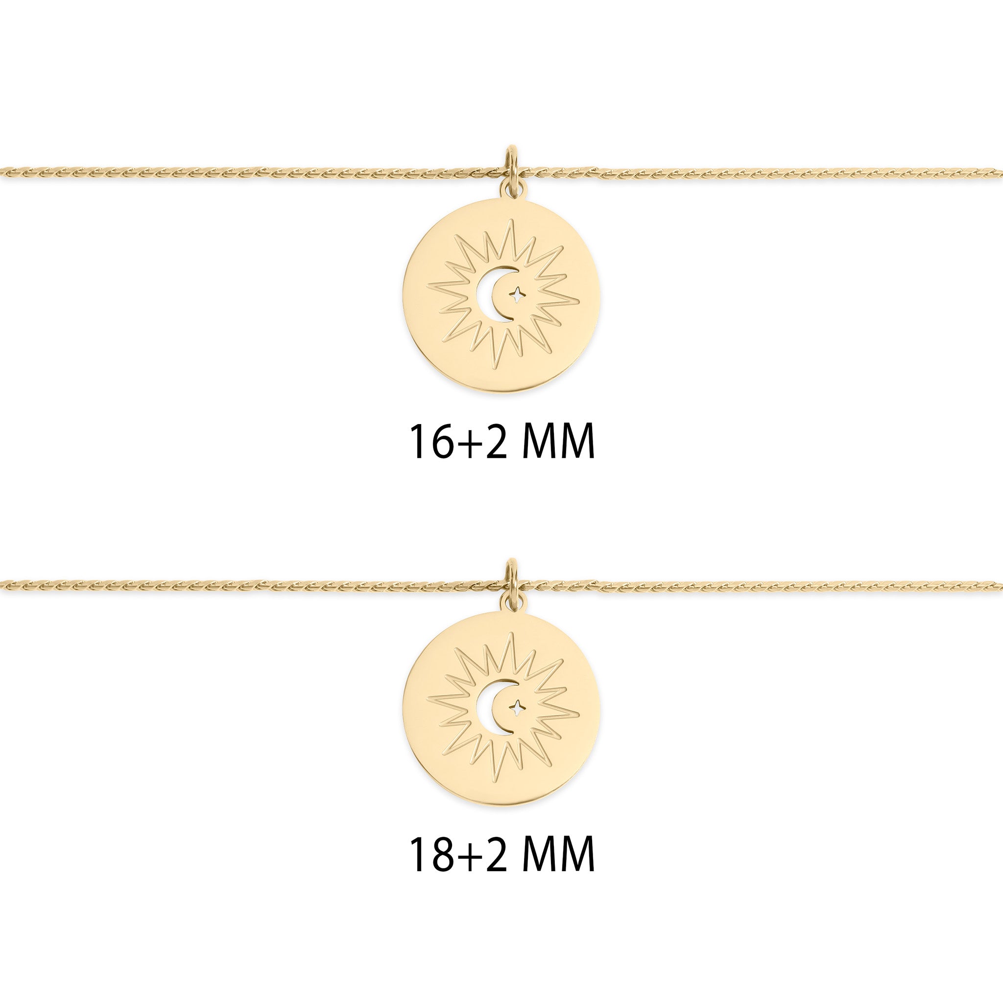 Stainless Steel Mom and Me Moon And Sun Necklace Set / BND0074、mySite、dreamappss