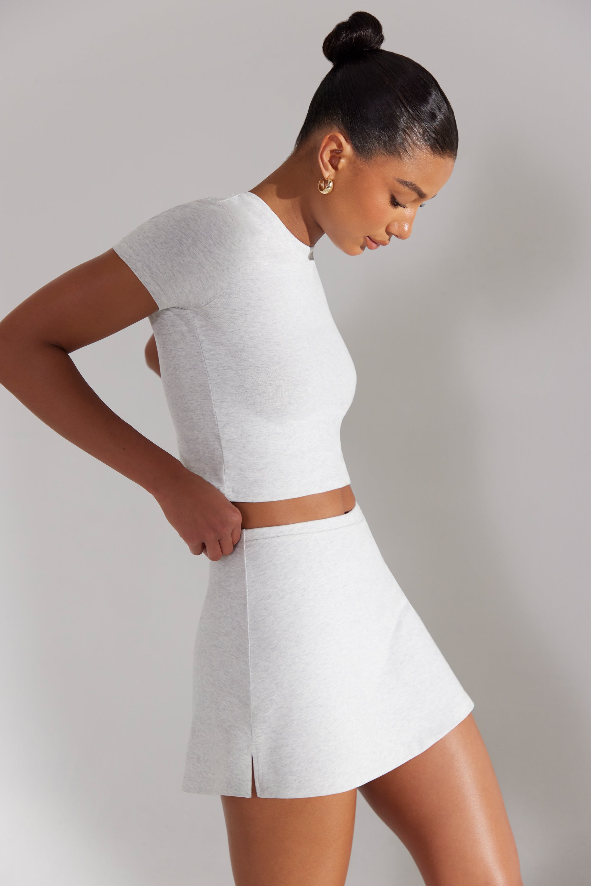 A-Line Mini Skort in Heather Grey、mySite、solidvoid