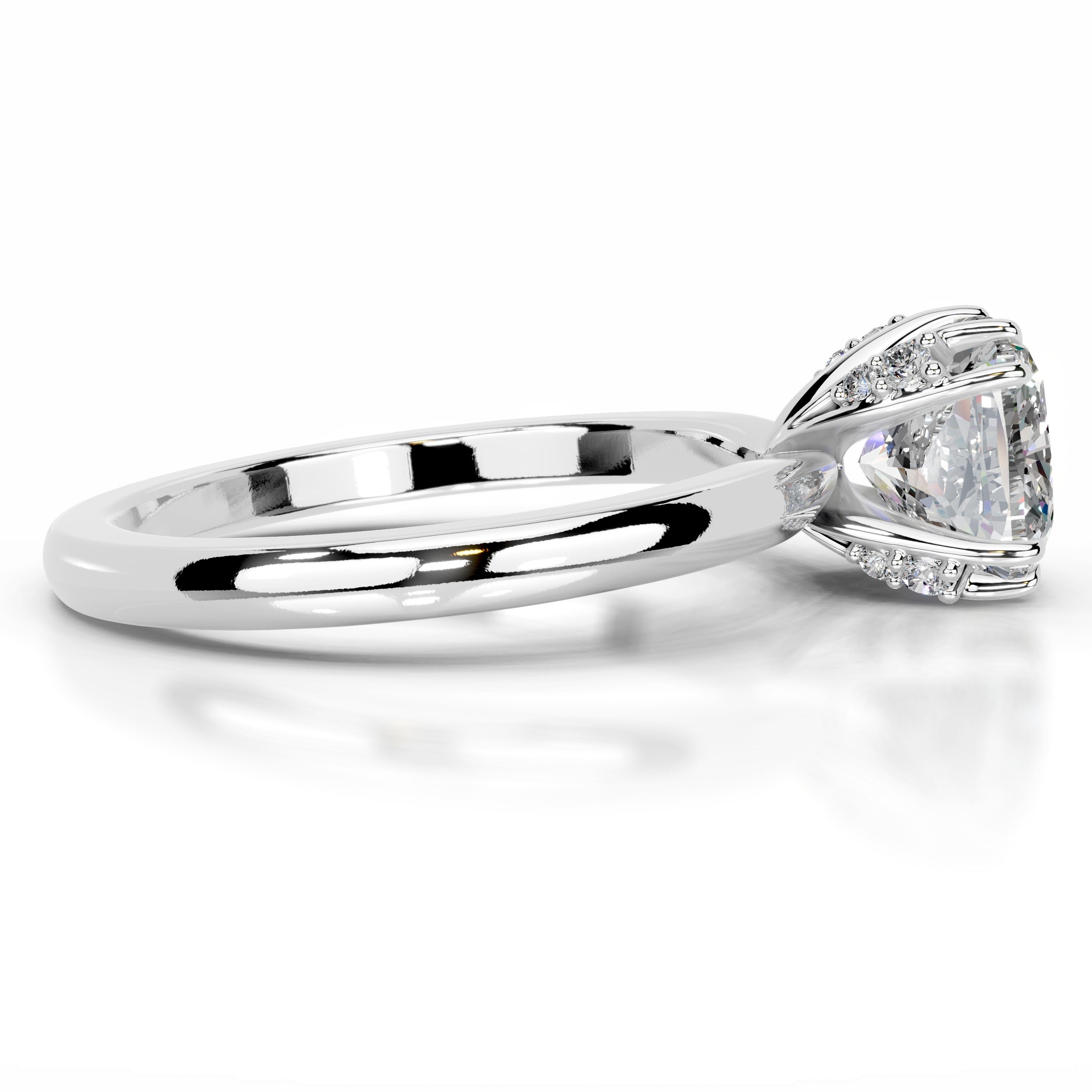 Andora Moissanite & Diamond Ring - 18K White Gold、mySite、hinf8tx79