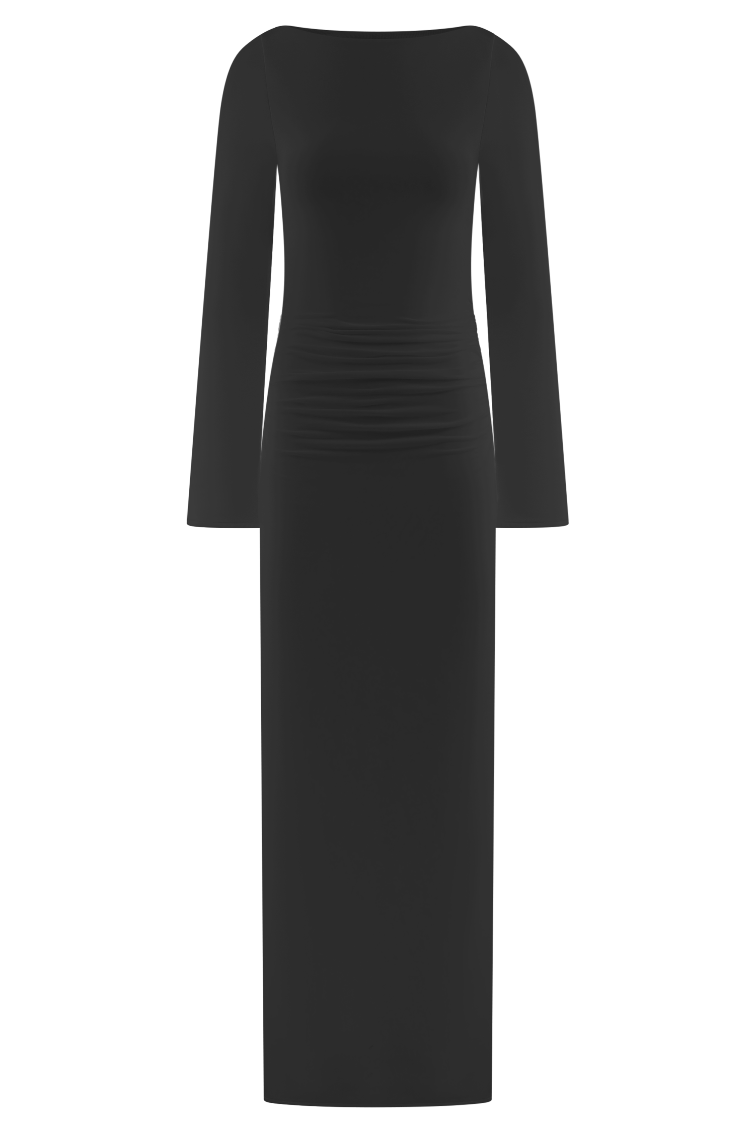 Vienna Slinky Cut Out Maxi Dress - Black、mySite、solidvoid