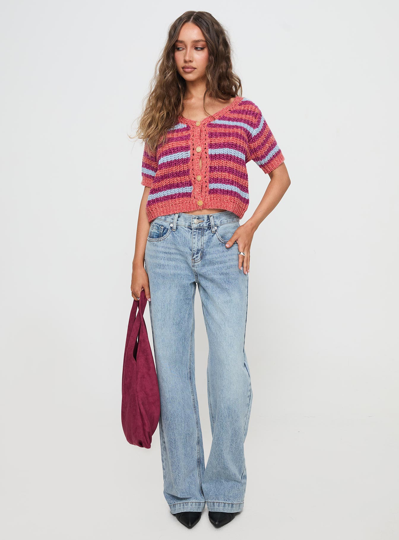 Compassion Knit Cardigan Multi、mySite、solidvoid