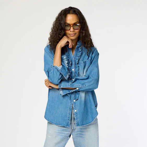 Kerri Rosenthal Molly Denim Shirt、mySite、noshort