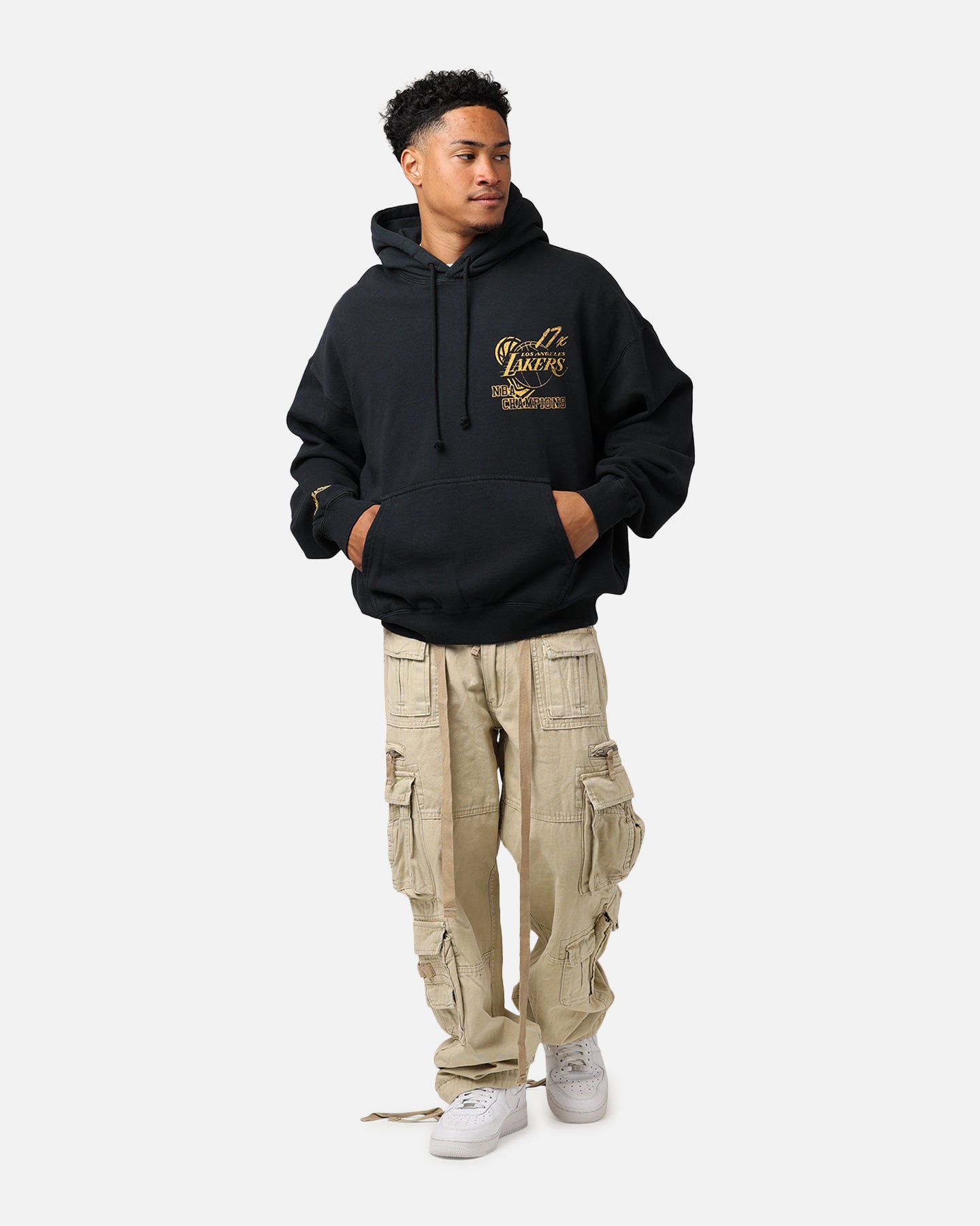 Mitchell & Ness Los Angeles Lakers Rings Hoodie Faded Black、mySite、zt4zffjzw