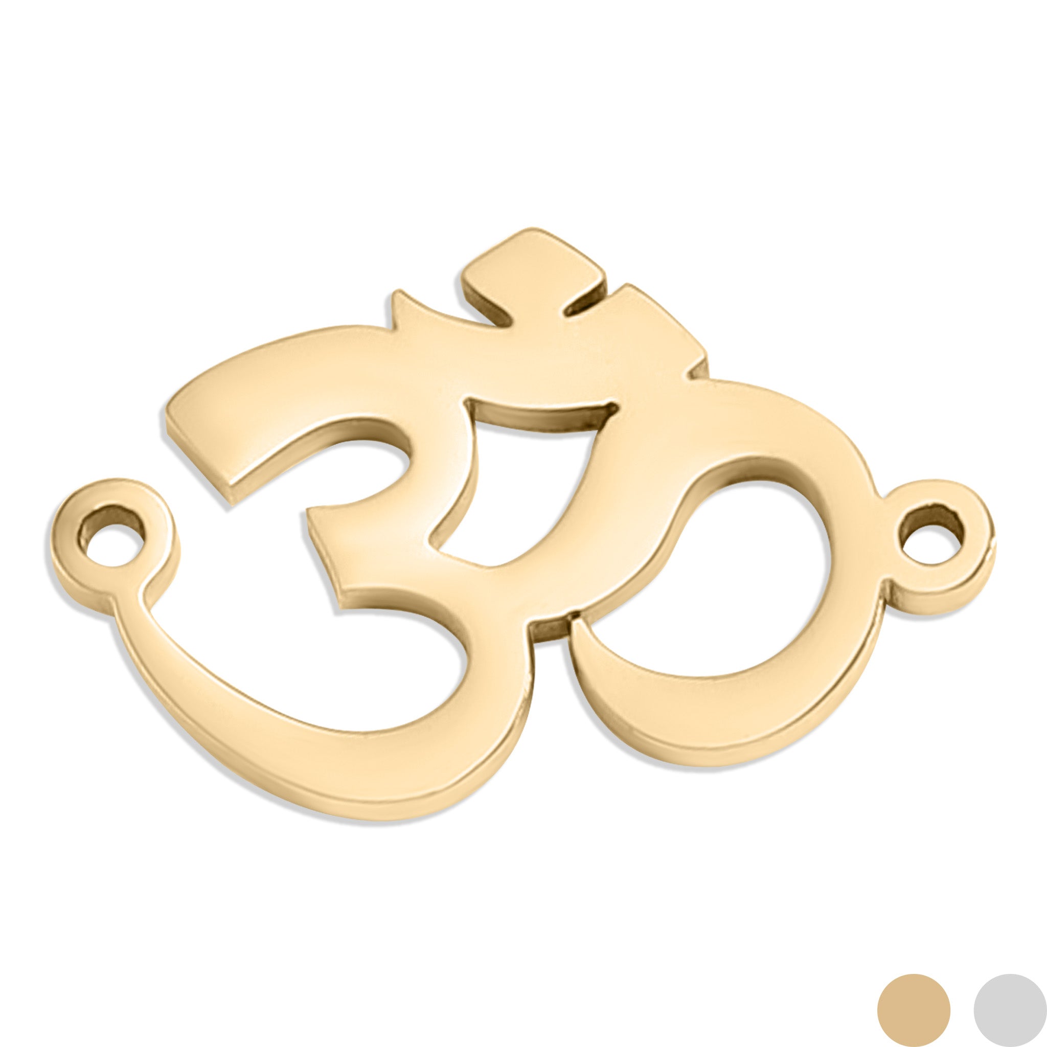 18K Gold Stainless Steel Om Connector Charm / PDL0175、mySite、dreamappss