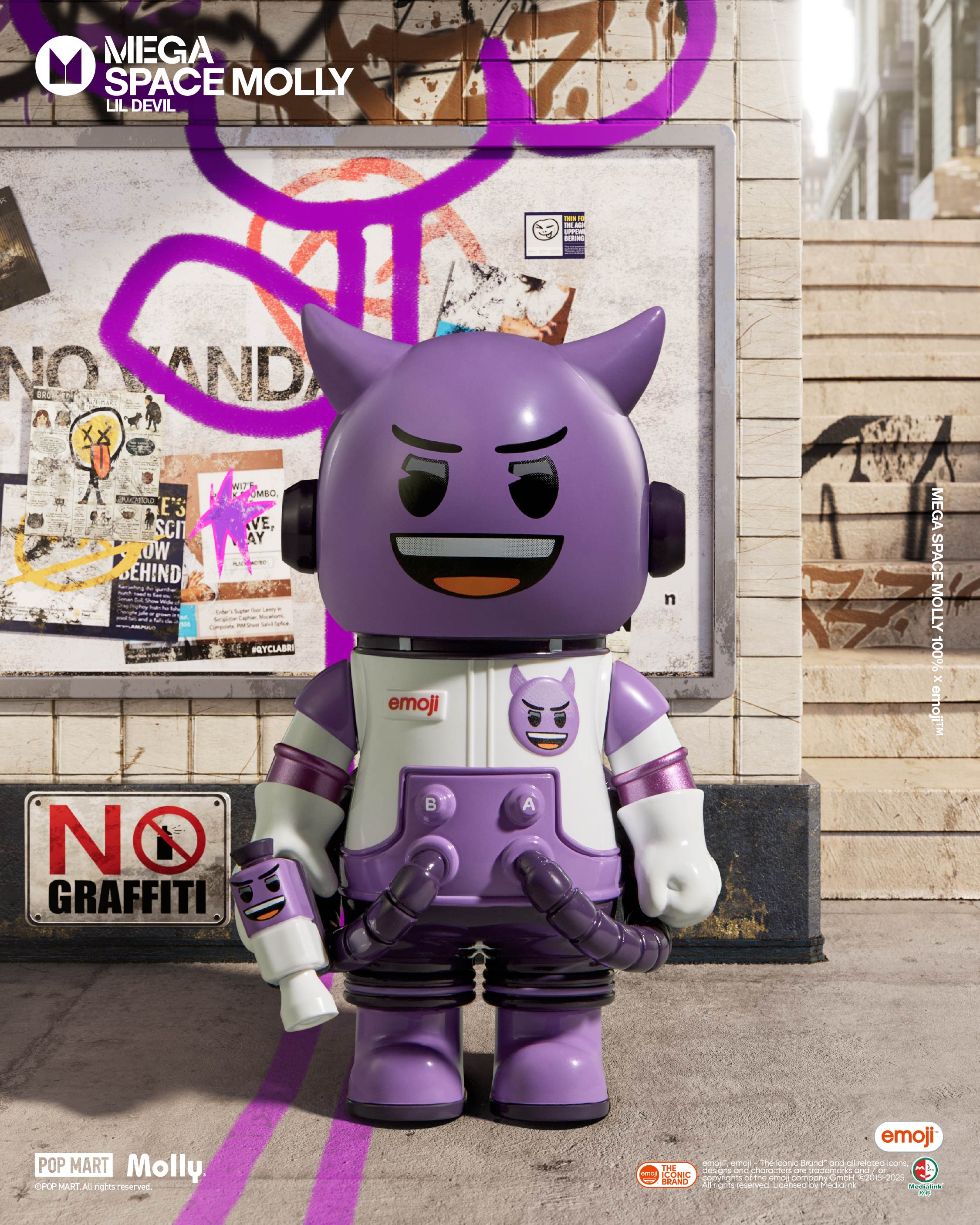  POP MART MEGA SPACE MOLLY 100% × emoji™ Series、mySite、greenlandpopulation