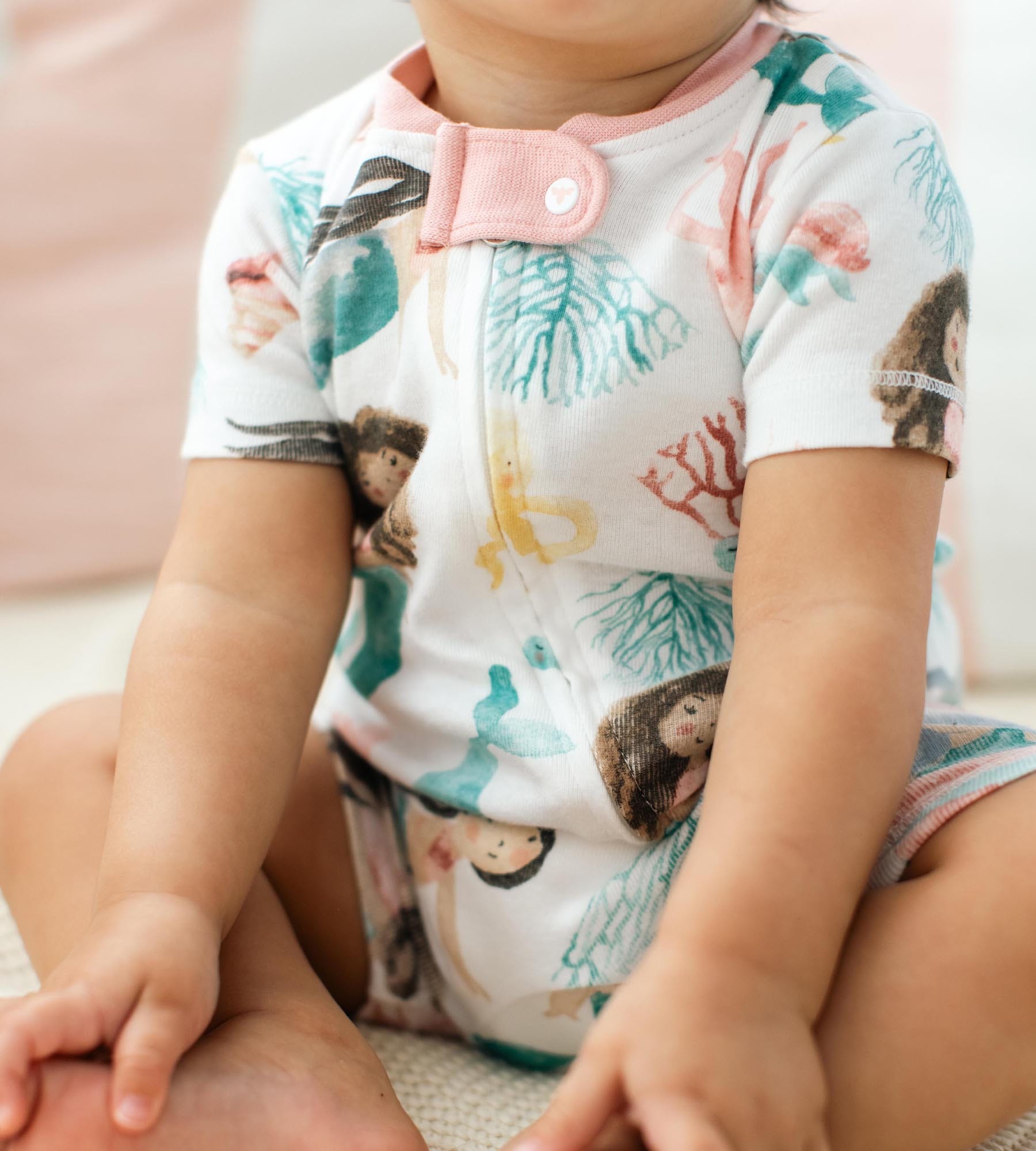  Magical Mermaids Organic Baby Sleeper Romper、mySite、layawaytickets