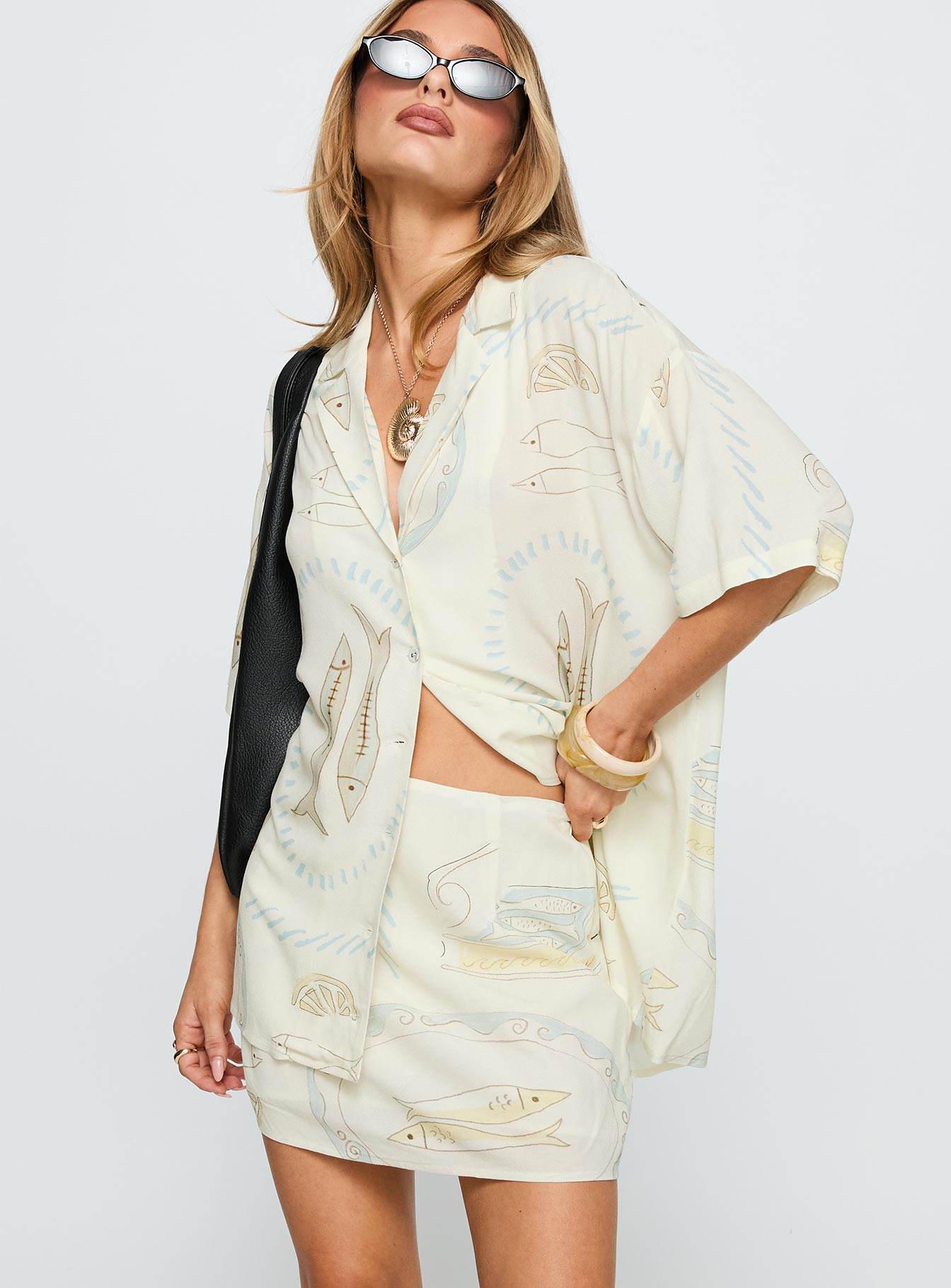 Caraliia Mini Skirt Cream、mySite、solidvoid