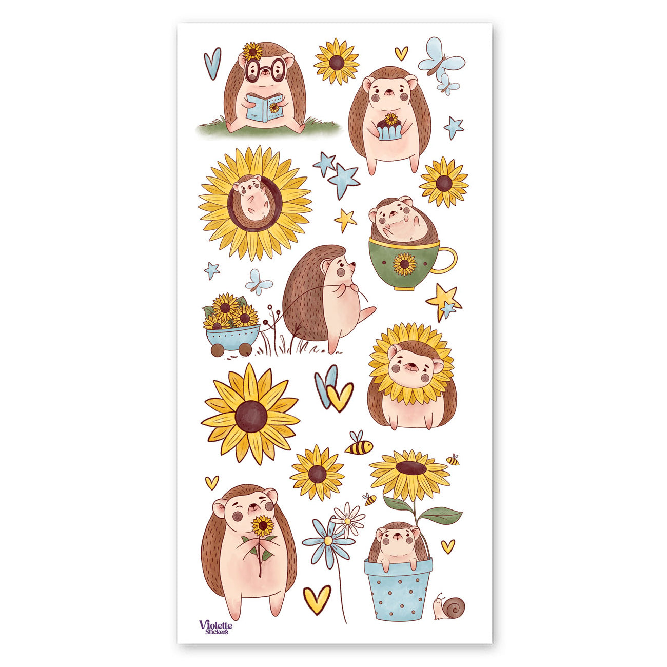  Sunflower Hedgehogs Stickers、mySite、ghnorth