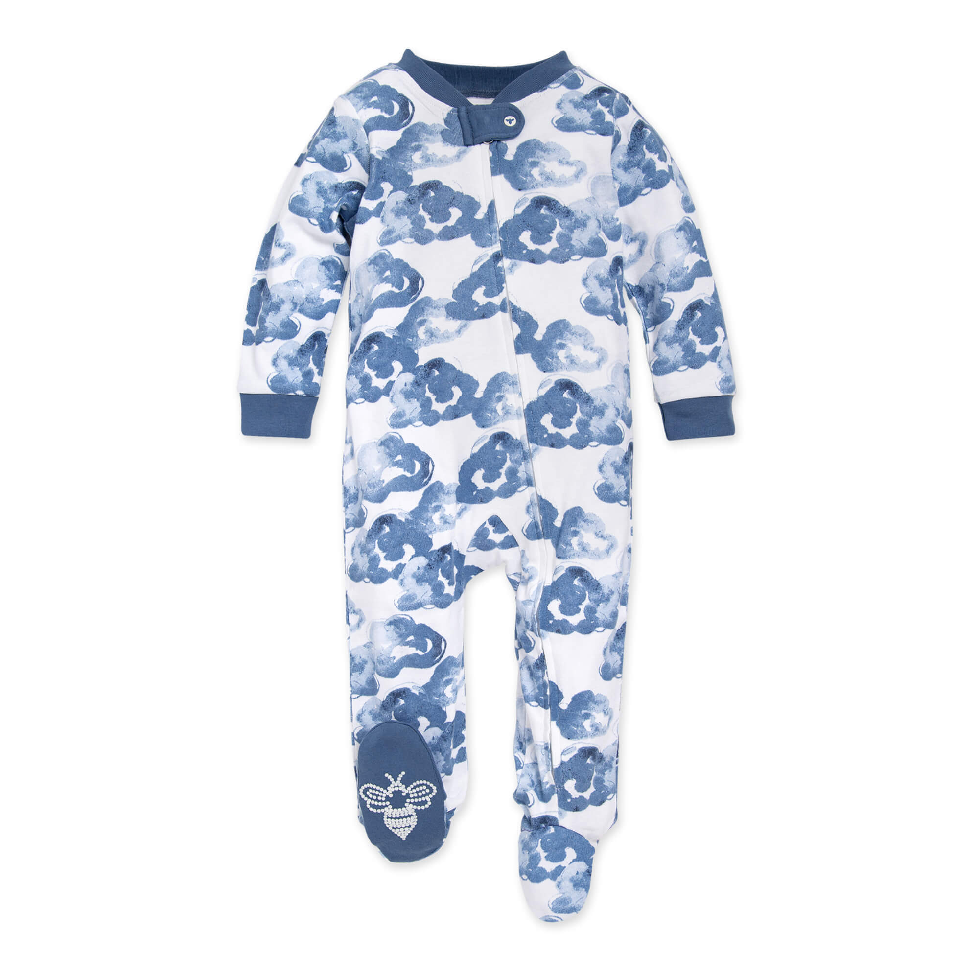 Moonlight Clouds Organic Cotton Footed Sleep & Play、mySite、g9winljtr