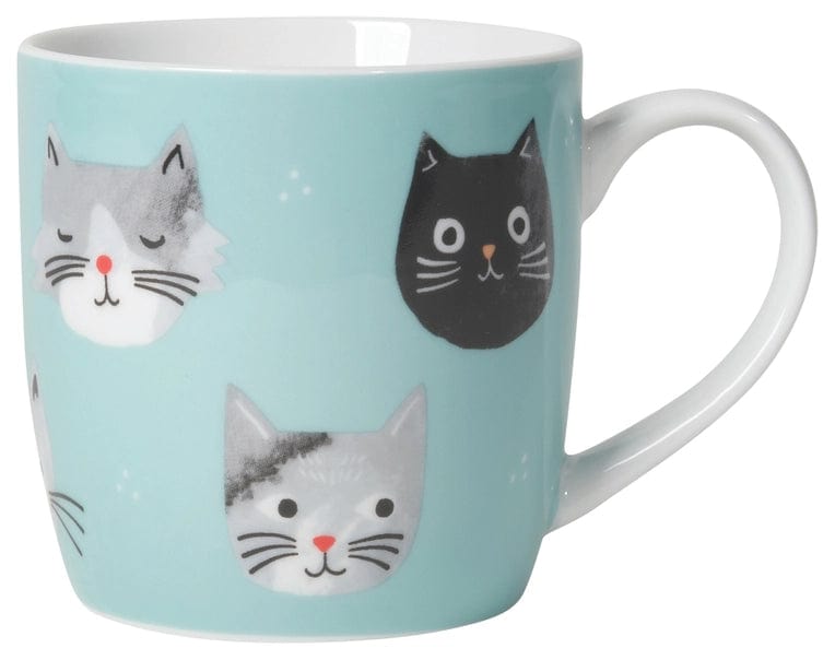 Cat Faces Blue Mug、mySite、g9winljtr