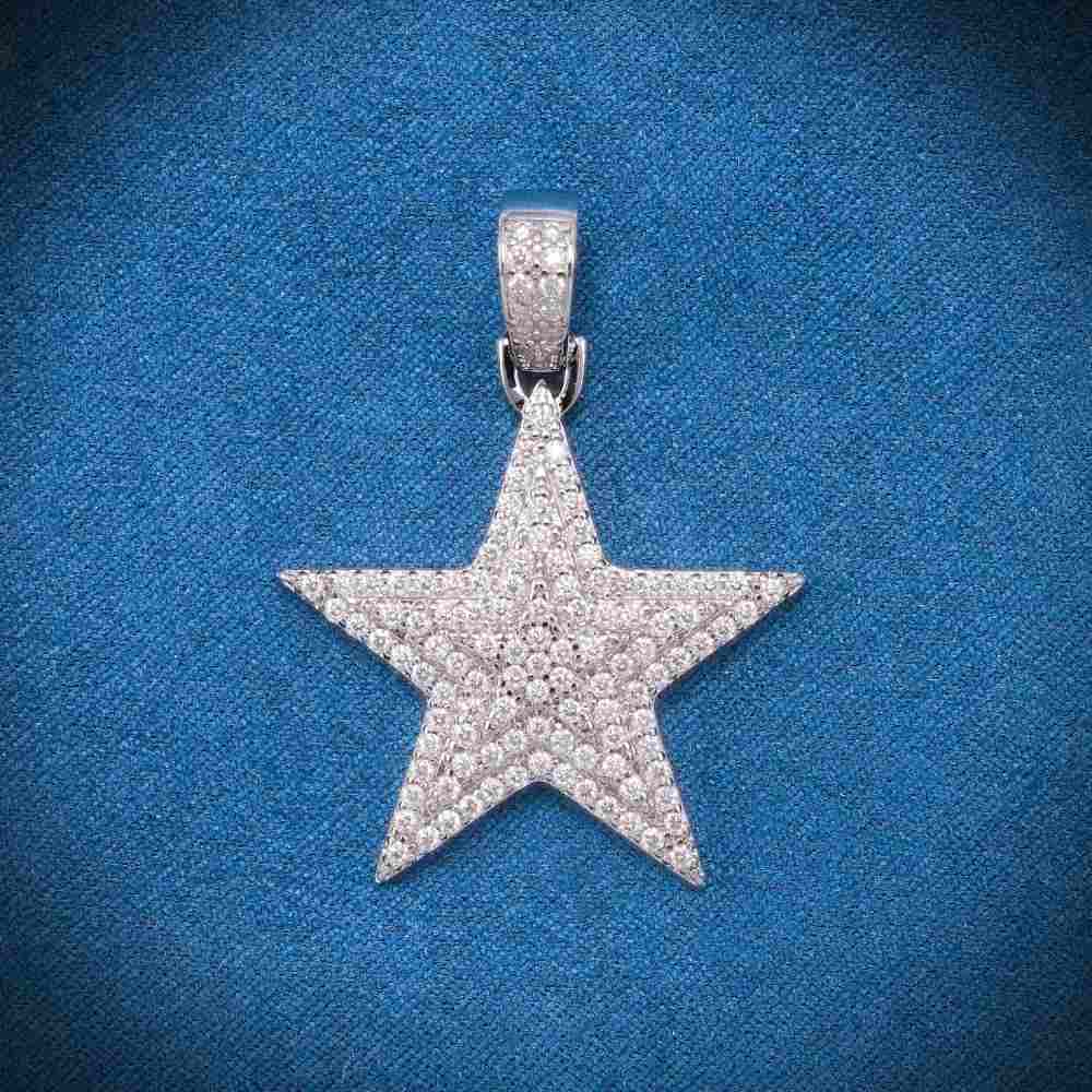 Moissanite Star Pendant 14K Gold、mySite、hinf8tx79
