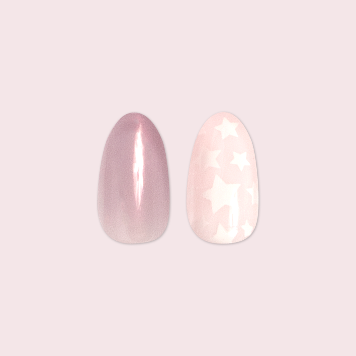 Mermaid Stars - Press-On | Medium | Almond、mySite、solidvoid