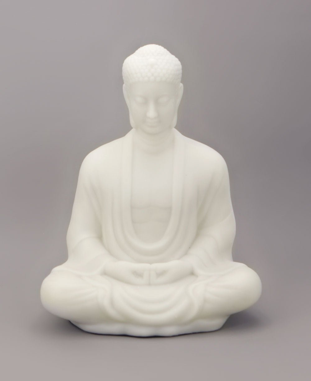 Serene Buddha Statue in Pearl White Finish、mySite、topwebapps