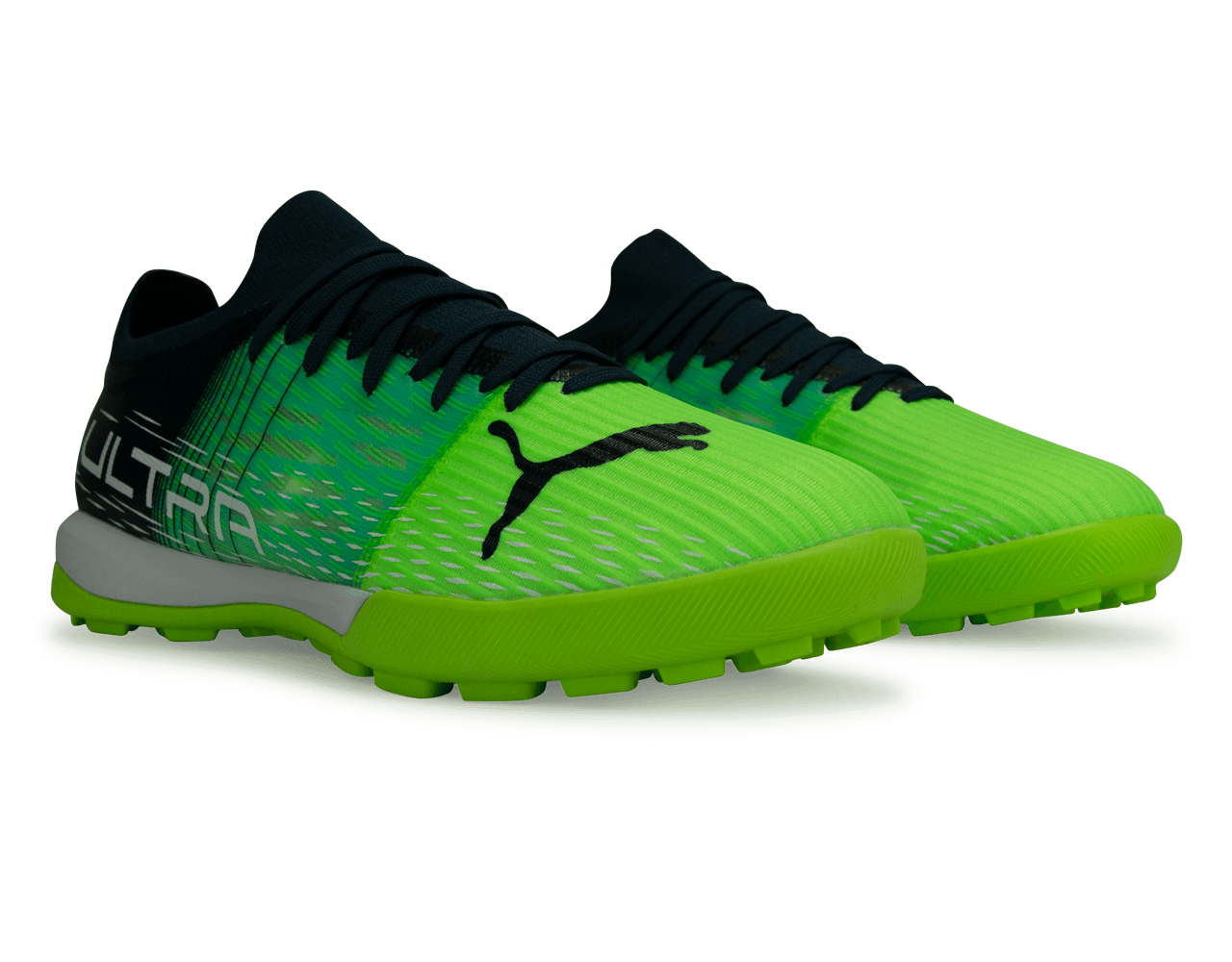PUMA Men's Ultra 3.3 TT Turf Soccer Shoes Green/Black、mySite、bottomscart