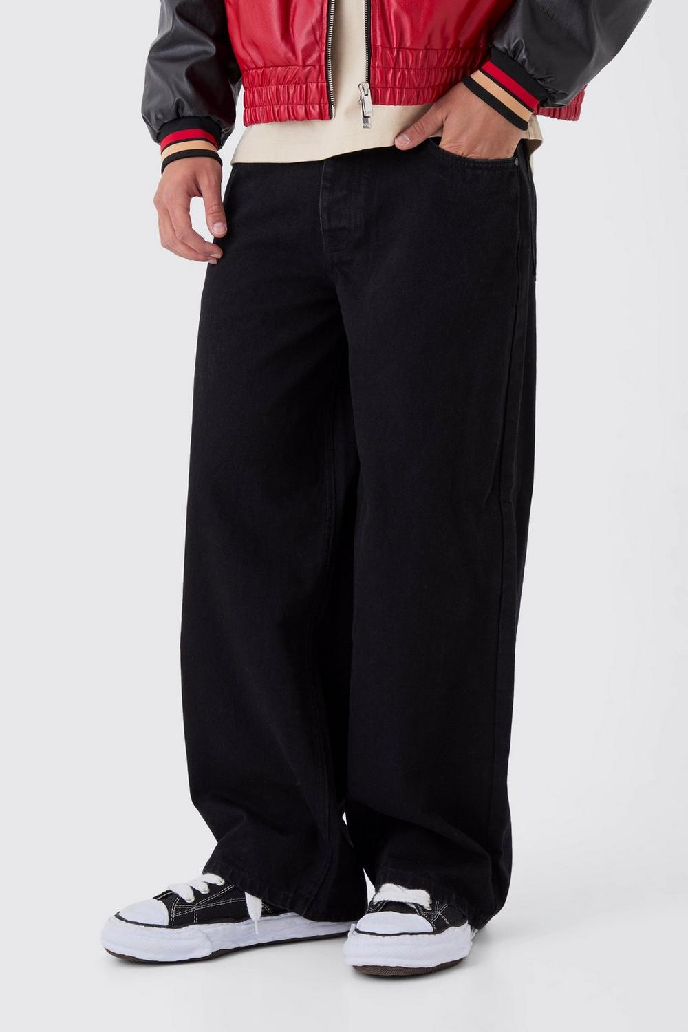  Boohooman Baggy Rigid Jean In True Black、mySite、justintrudeaud