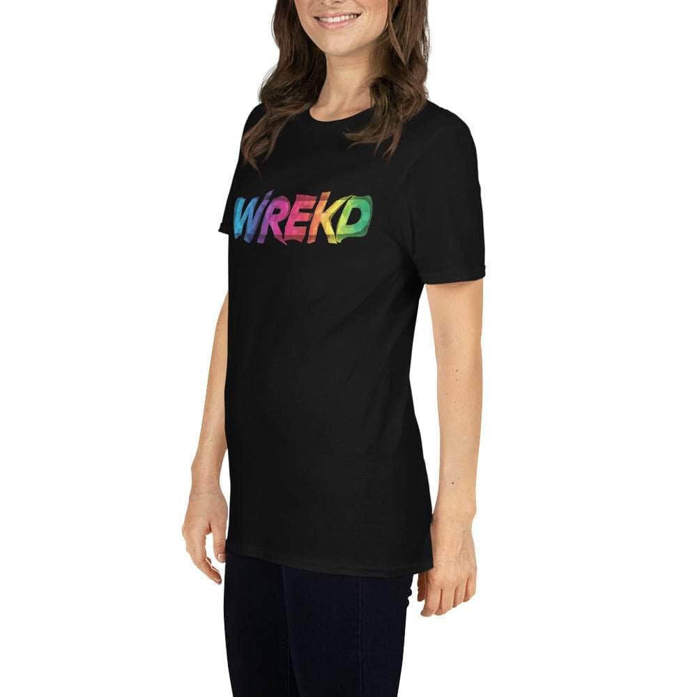  WREKD Colorful Warped Logo Unisex Tee、mySite、merchandisen