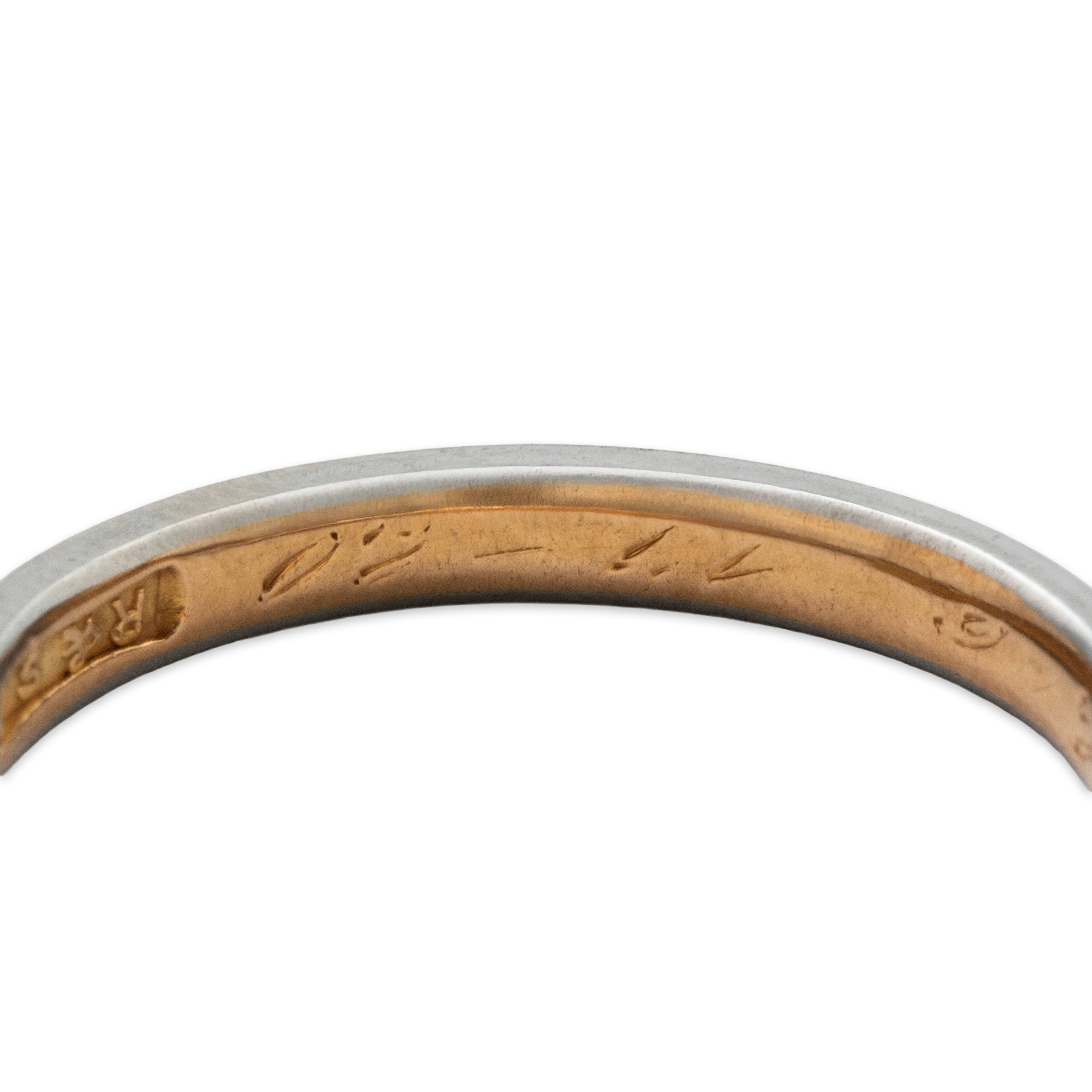 Antique Art Deco 18k White & Yellow Gold Blossom Band Ring 6.00、mySite、hinf8tx79