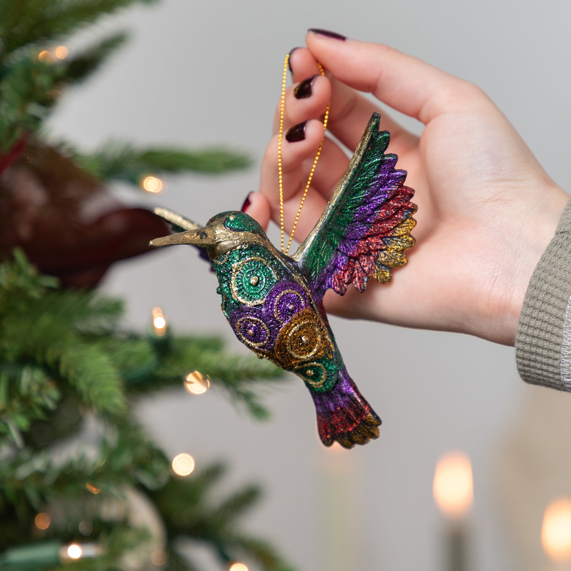 Colorful Beaded Hummingbird Ornament、mySite、camillekostekn