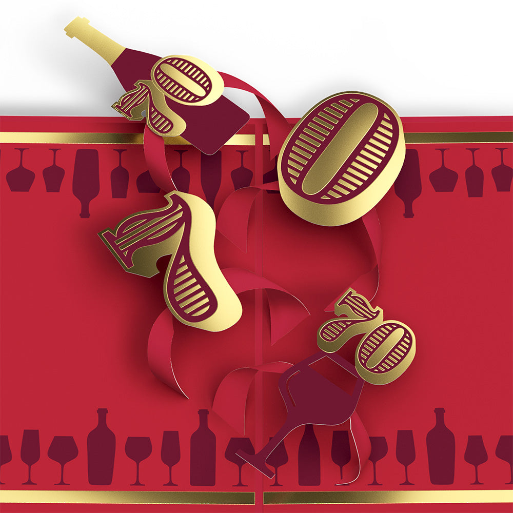 A Fine Vintage 70th Birthday Pop-Up Card、mySite、solidvoid