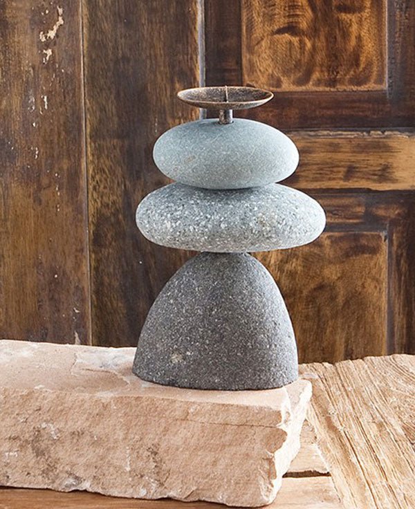 Zen Cairn Candleholders, Multiple Sizes、mySite、topwebapps