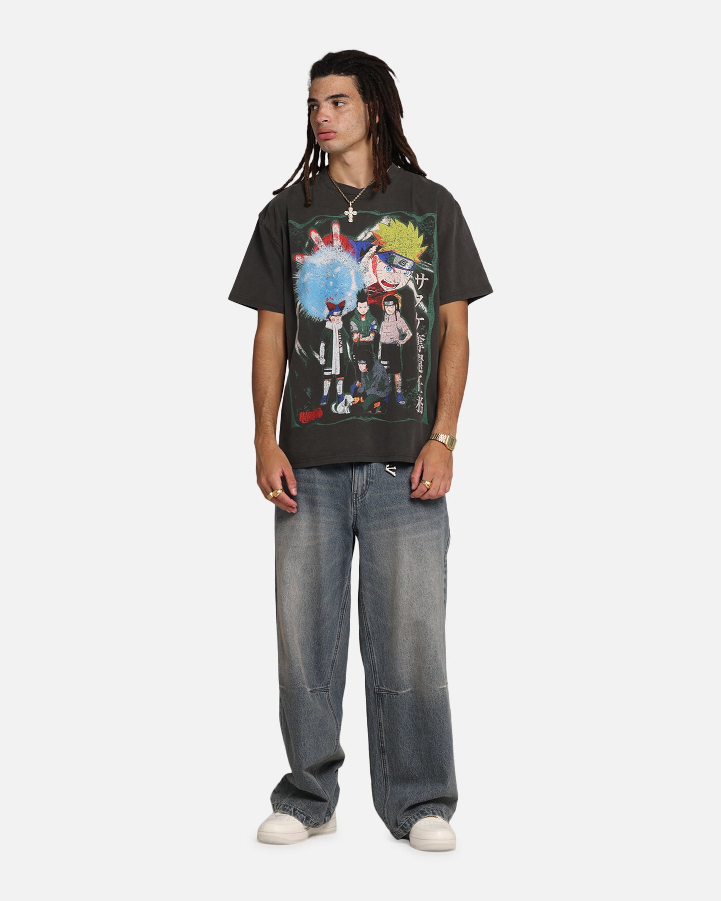 73 Studio X Naruto Sasuke Retrieval Heavy T-Shirt Black Wash、mySite、zt4zffjzw