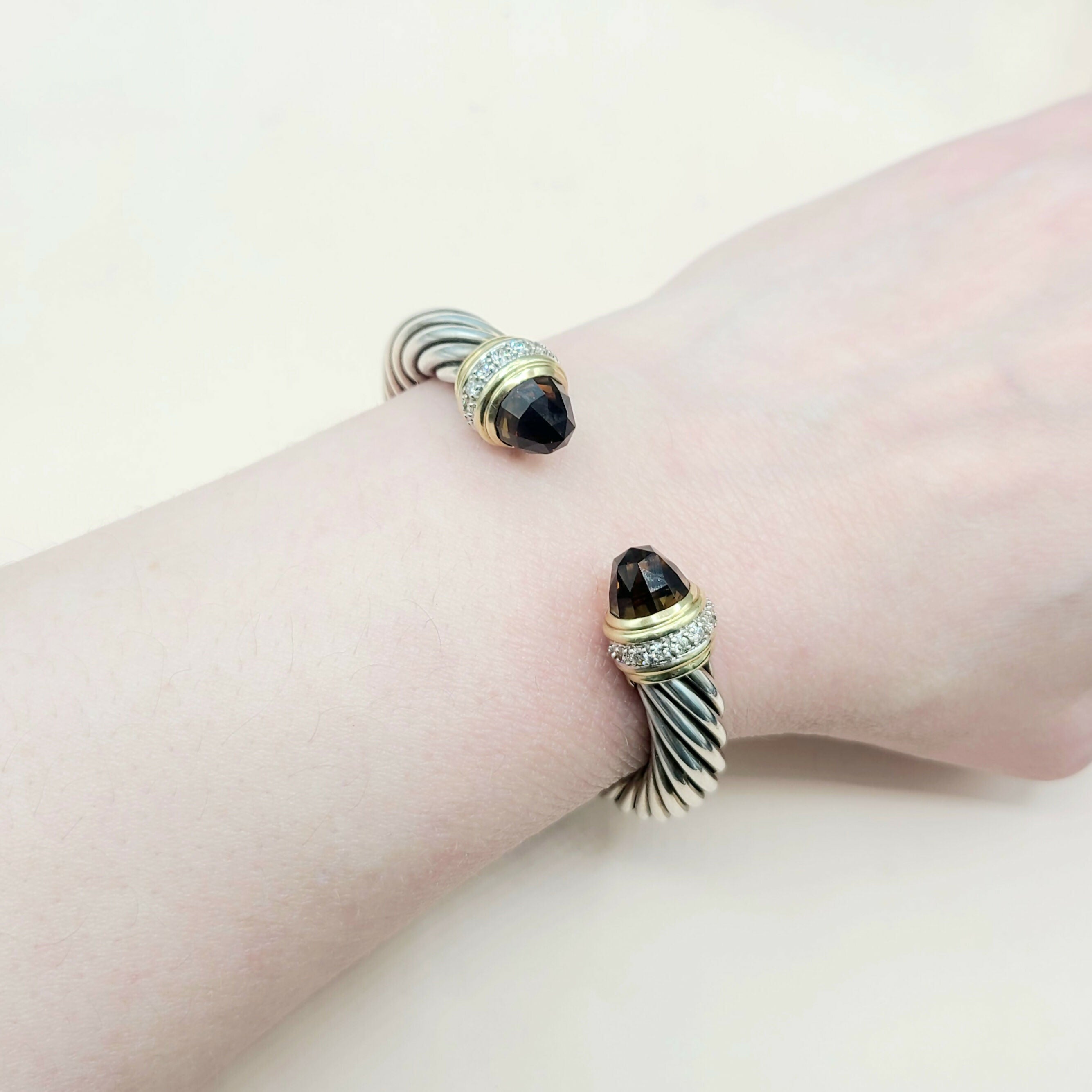 David Yurman Bracelet 10mm Smoky Quartz & Diamonds Gold、mySite、hinf8tx79