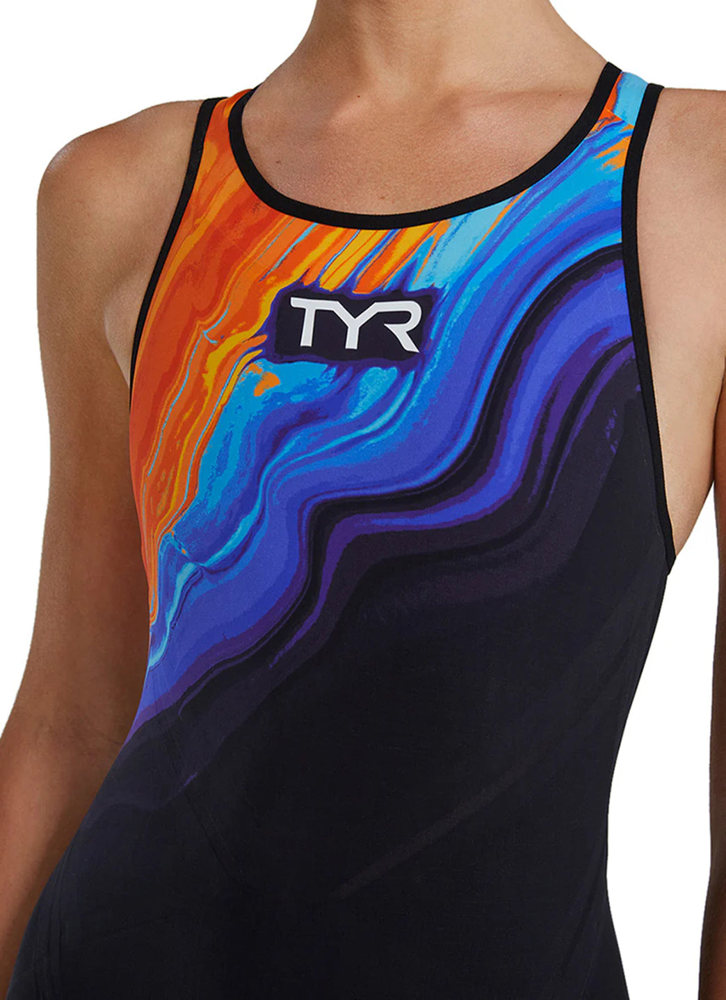 TYR Women's Venzo Volconyx Open Back Tech Suit Swimsuit、mySite、noshort