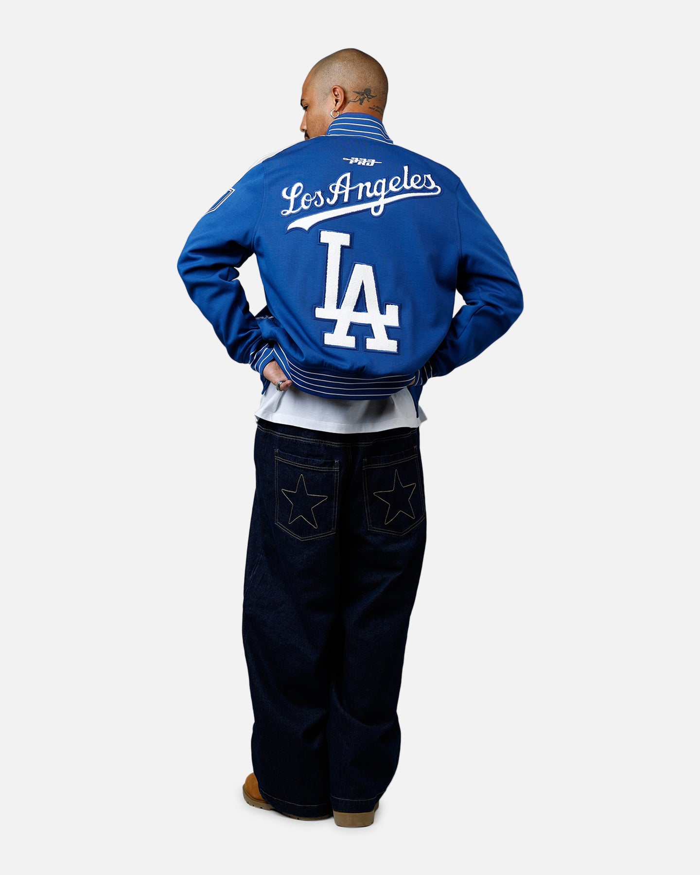 Pro Standard Los Angeles Dodgers Double Knit Jacket Blue、mySite、zt4zffjzw