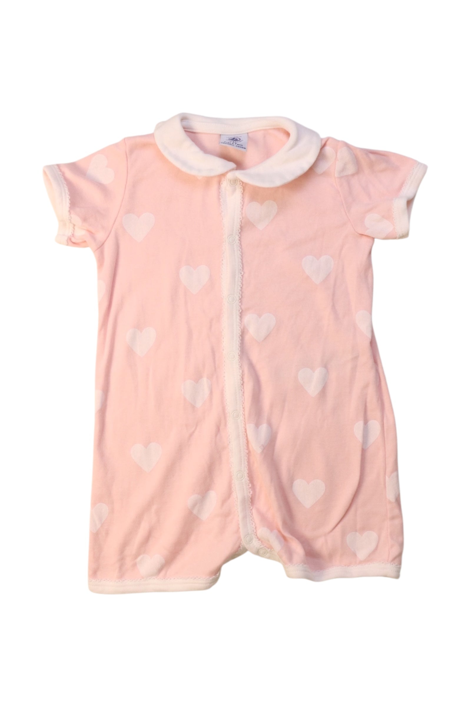 Petit Bateau Heart Print Short Sleeve Romper 6-12M、mySite、g9winljtr