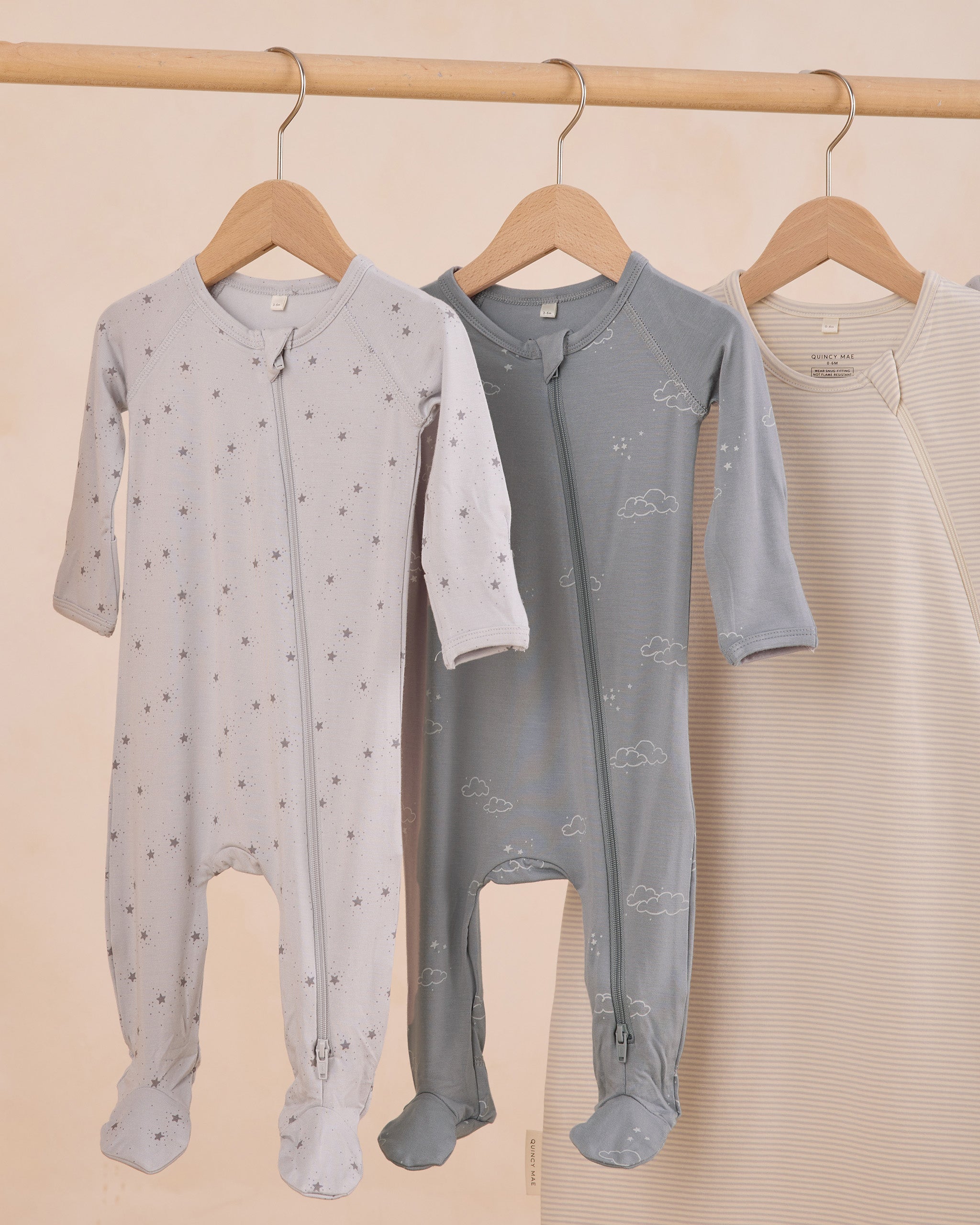  Bamboo Zip Footie || Clouds、mySite、layawaytickets