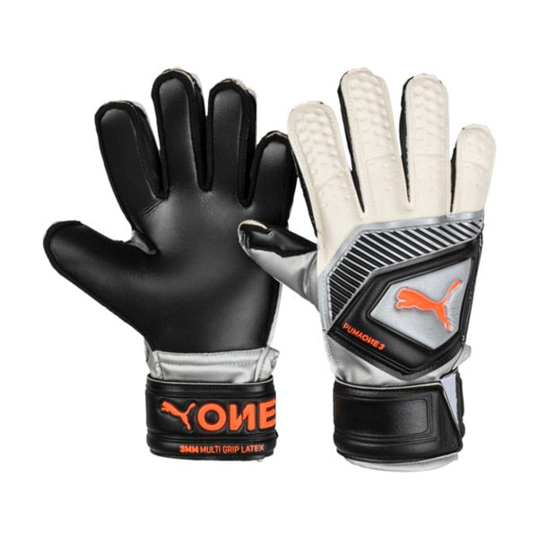PUMA Kids One Protect 3 Fingersave Goalkeeper Gloves Black/White、mySite、bottomscart