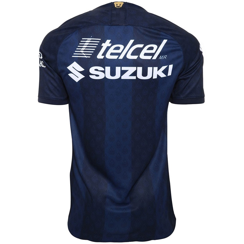 Nike Men's Pumas UNAM 19/20 Away Jersey Blue/Gold、mySite、noshort