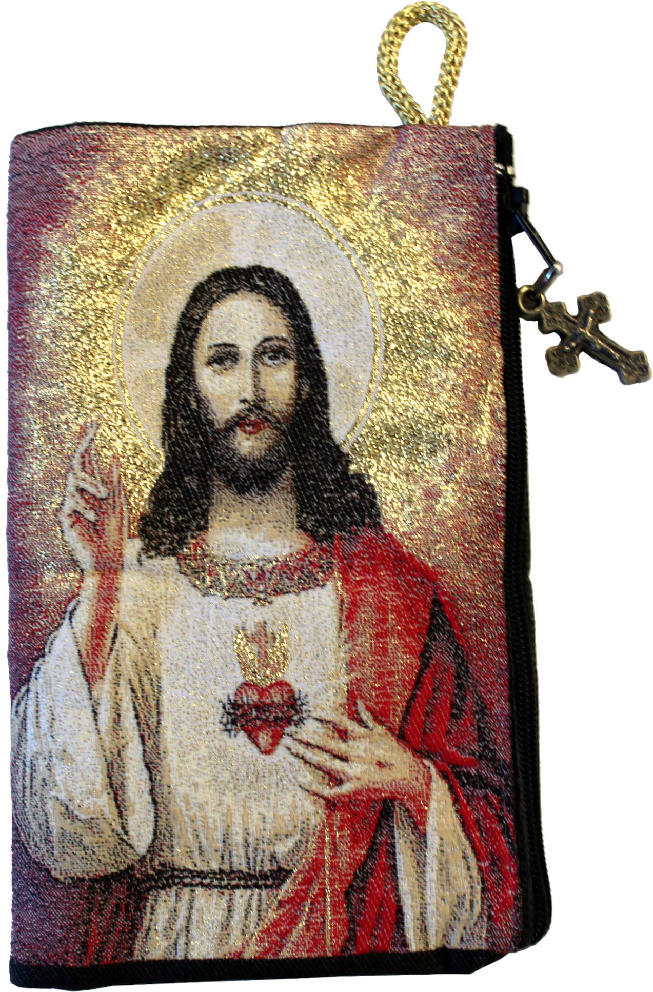  Holy Land Market Purse Tapestry of The Blessed Mother Mary - with Heat Printing on Synthetic Cloth Decorated - Style II (6.25 x 3.75 Inches)、mySite、elrpsem3k