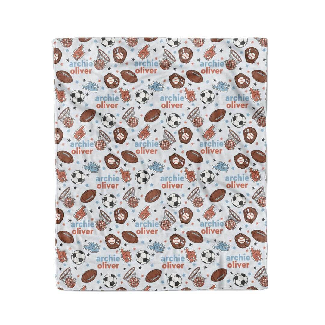  Half Time Personalized Kids Blanket、mySite、layawaytickets