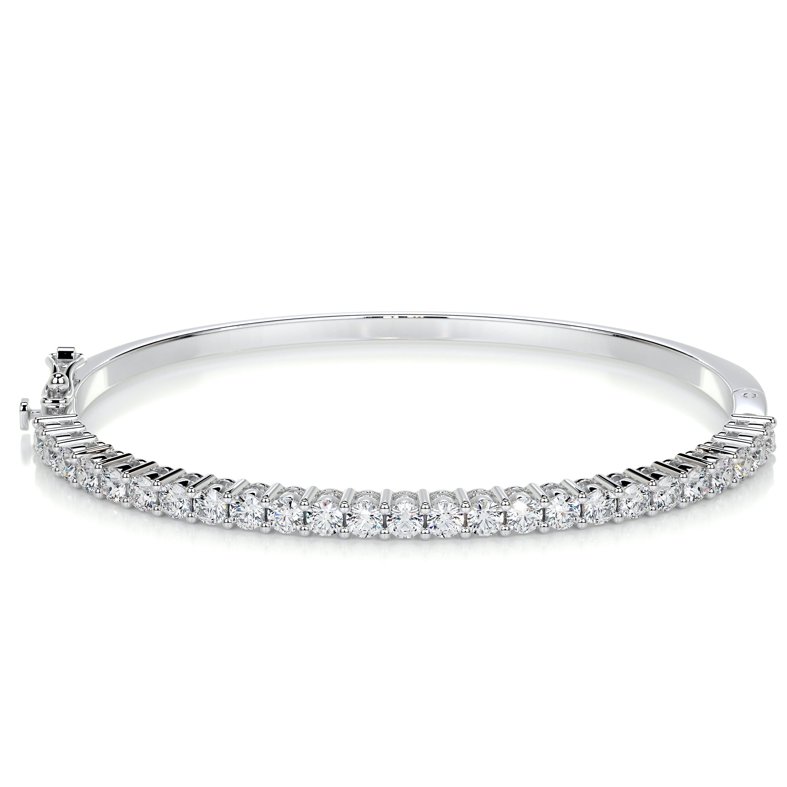 Karla Bangle Lab Grown Diamond Bracelet (2.5 Carat) -18K White Gold、mySite、hinf8tx79