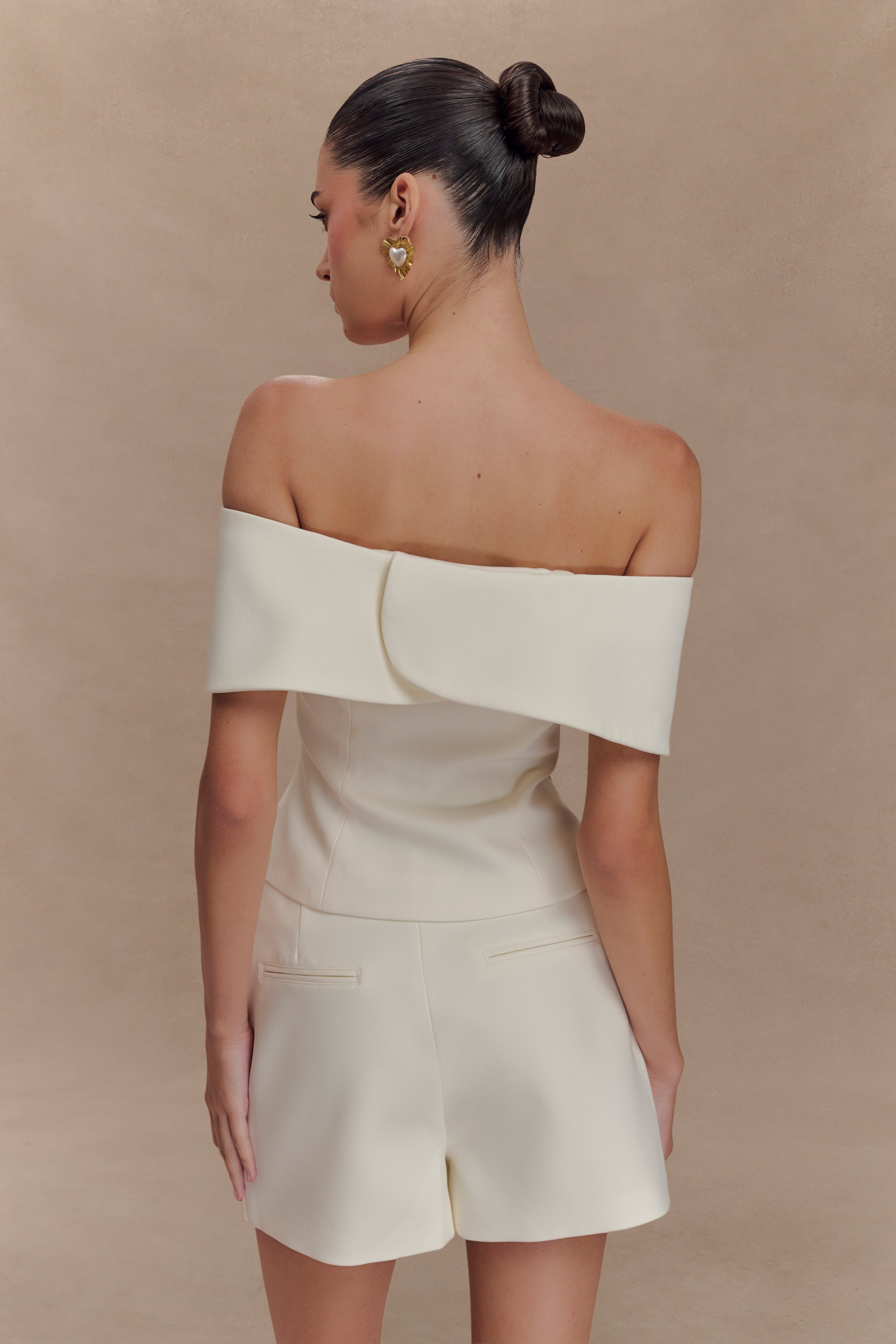 Maxime Suiting Vest - Ivory、mySite、solidvoid