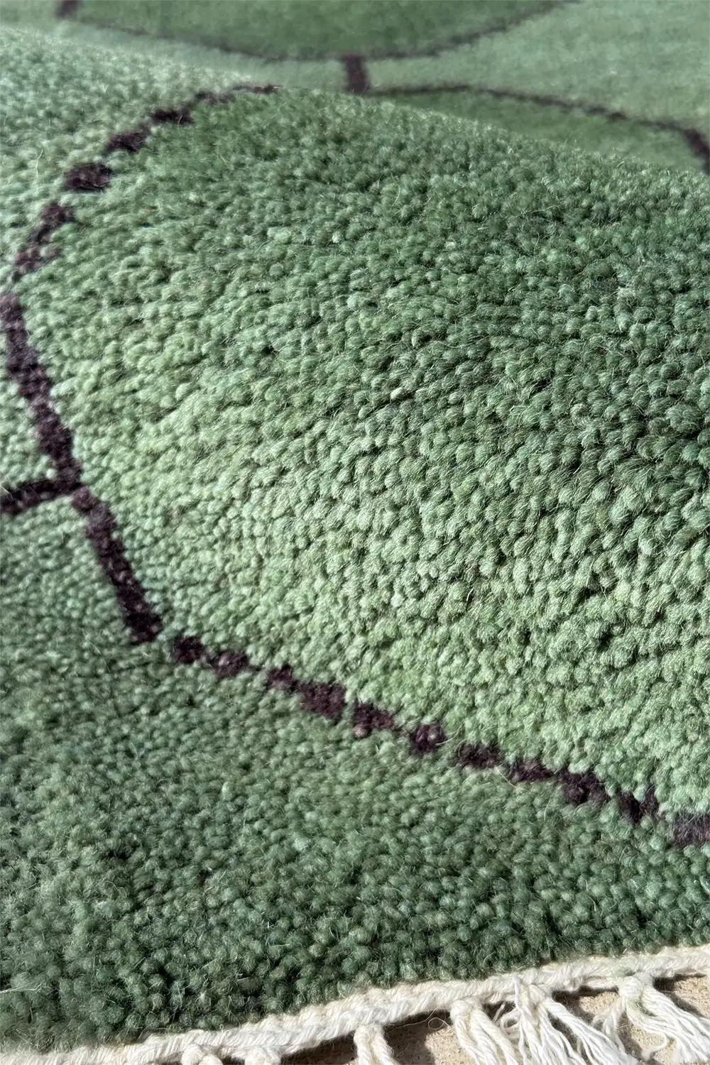 Octagon Link Hand-Knotted Square Wool Rug、mySite、gigharbornorthrealestate